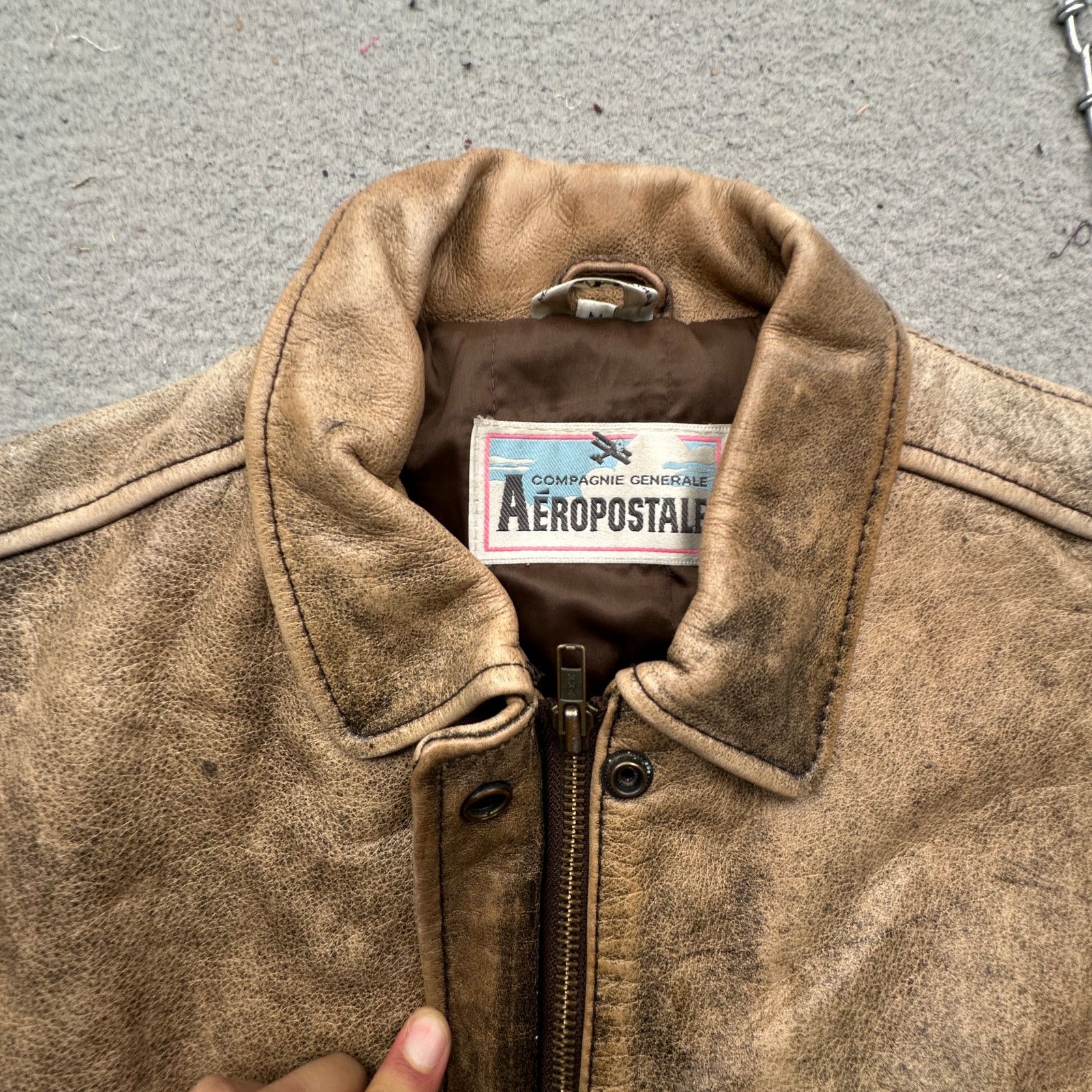 Aeropostale Vintage Aeropostale A-2 Bomber Leather Jacket Medium Flight Size US M / EU 48-50 / 2 - 3 Thumbnail