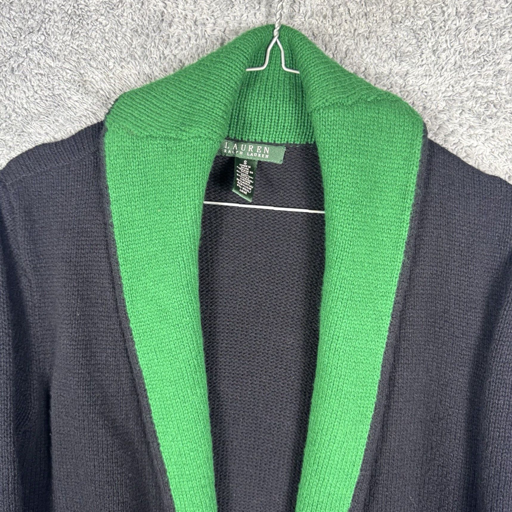 Ralph Lauren Lauren Ralph Lauren Shawl Sweater Cardigan Womens S Open Knit Wool Viscose Soft Knit Style Cardigan Striped Fall Winter Christmas Classic Womens Size S / US 4 / IT 40 - 3 Thumbnail