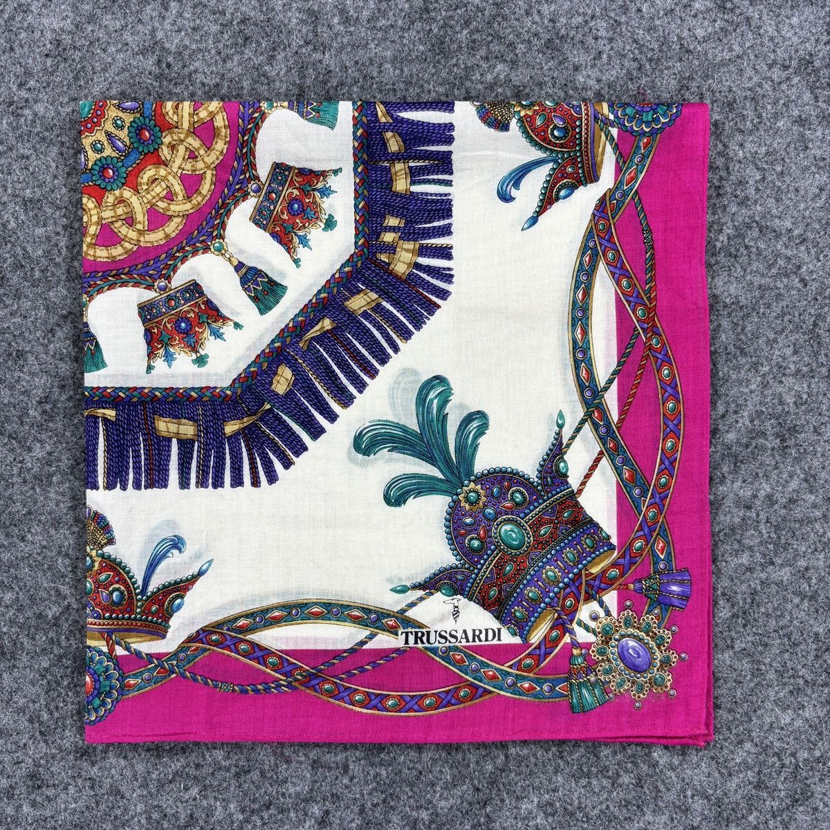 Trussardi × Vintage Handkerchief # E013 # Bandana # Neckerchief Size ONE SIZE - 6 Thumbnail