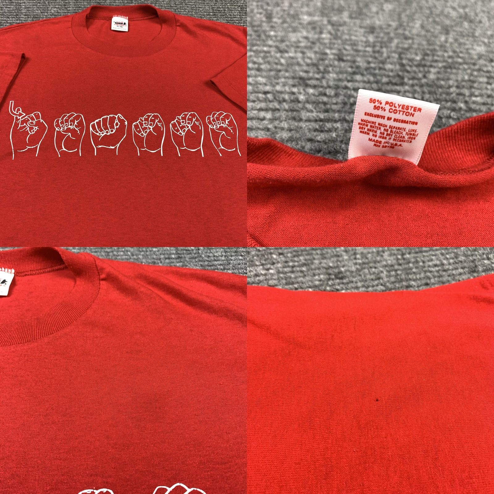 Vintage VINTAGE Wolf Sign Language T-Shirt Hawaii? Size US XL / EU 56 / 4 - 8 Thumbnail