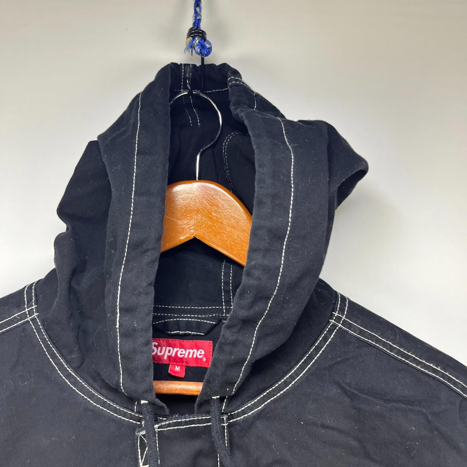 Supreme Supreme Contrast Stitch Twill Pullover FW16 Black Size US M / EU 48-50 / 2 - 5 Thumbnail