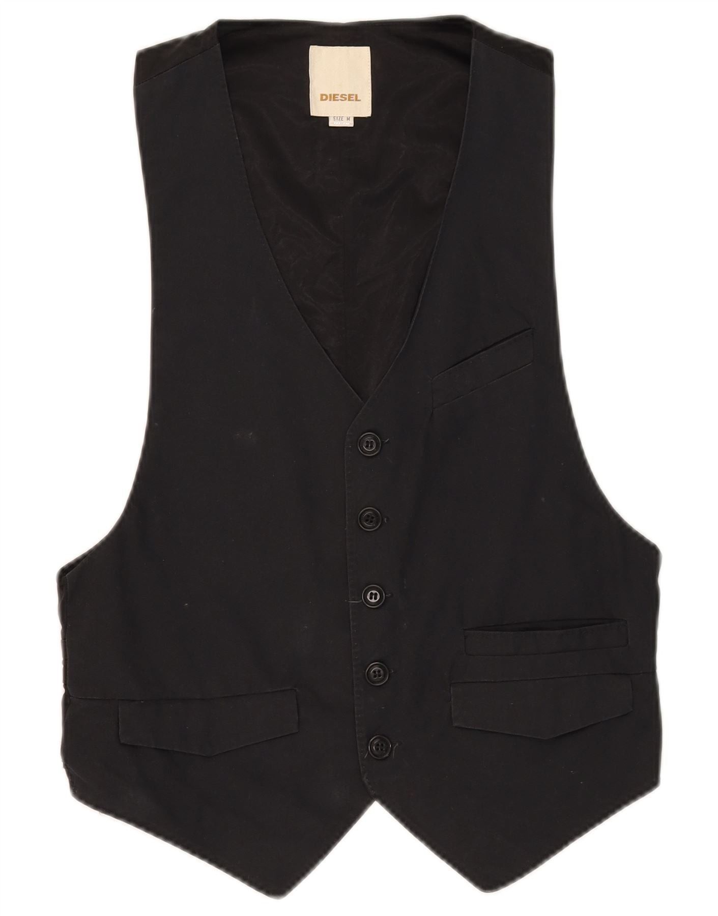 Diesel Womens Waistcoat UK 12 Medium Black Size XS / US 0-2 / IT 36-38 - 1 Thumbnail