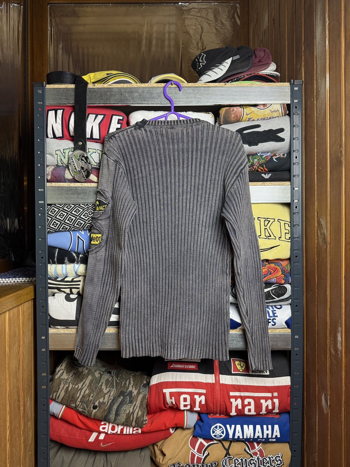 Diesel Crazy Japan Diesel Style Faded Rib Striped Knit Sweater Y2K Size US L / EU 52-54 / 3 - 2 Thumbnail