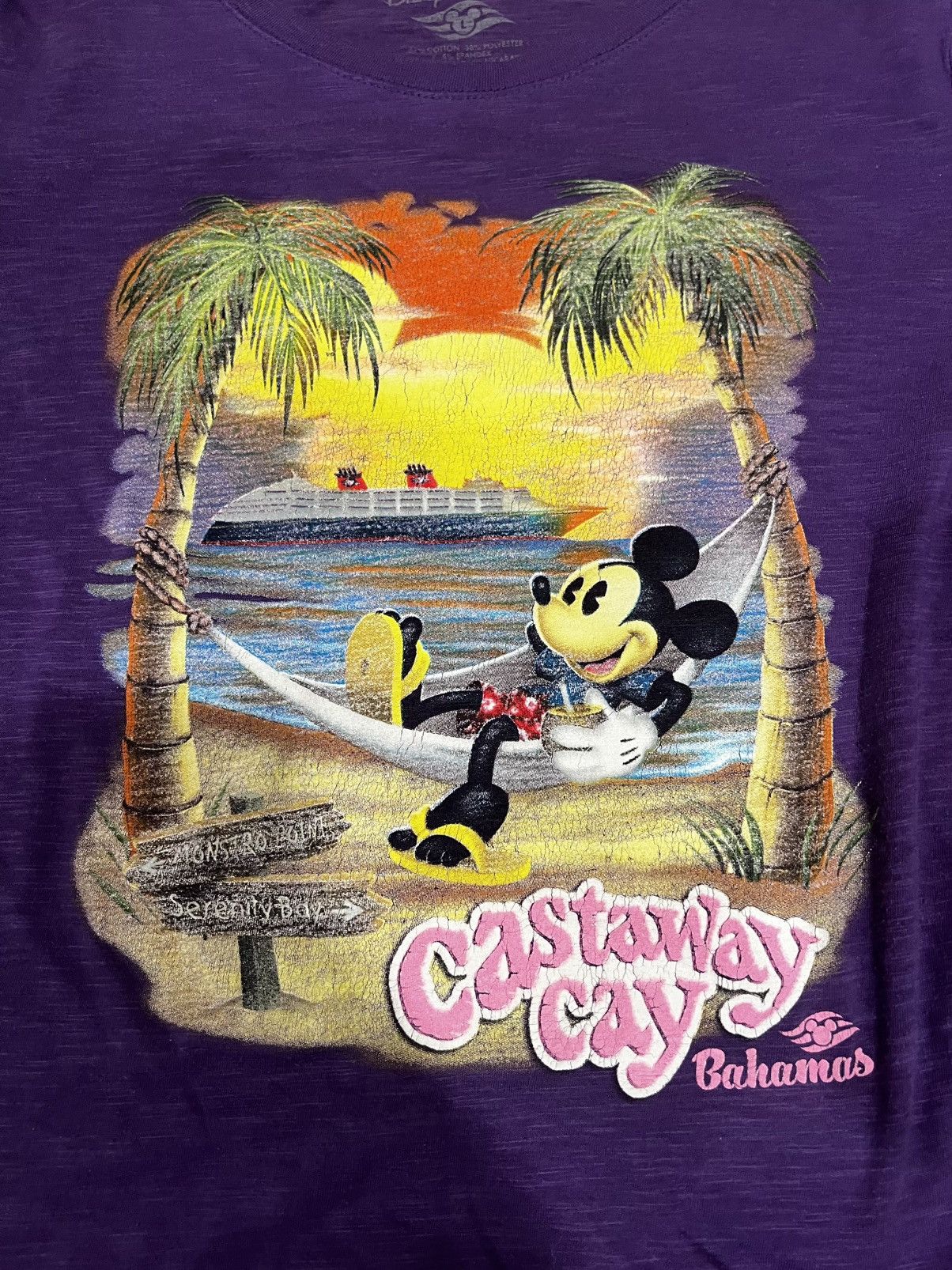 Disney × Vintage Vintage Disney Purple T-Shirt Size US S / EU 44-46 / 1 - 5 Thumbnail