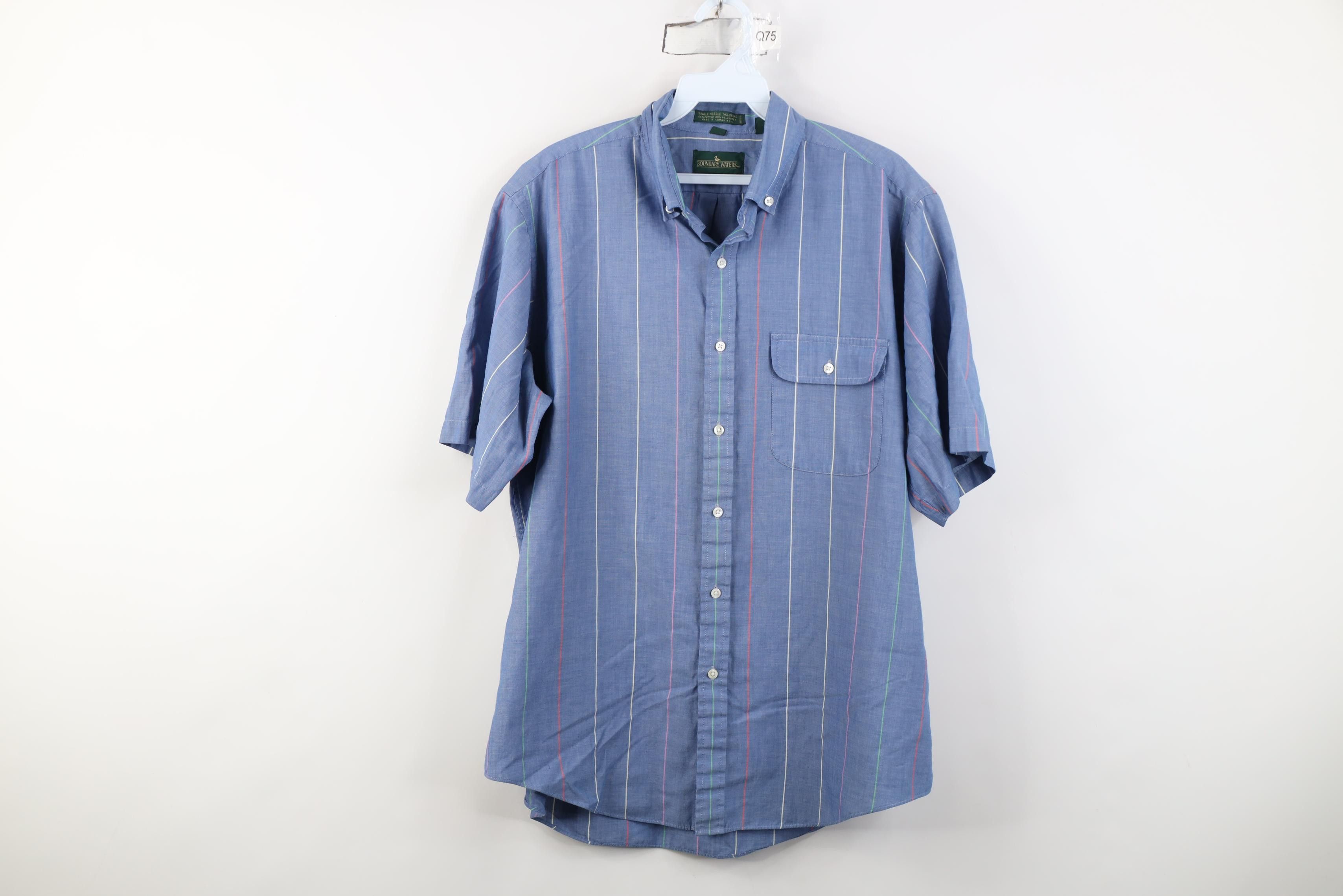 Vintage Vintage 90s Streetwear Tailoring Striped Button Down Shirt Size US L / EU 52-54 / 3 - 1 Thumbnail