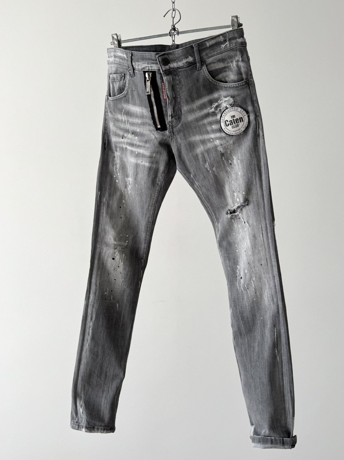Designer × Dsquared2 Dsquared2 2018 Distressed Painted Skinny Jeans Pants Size US 30 / EU 46 - 3 Thumbnail