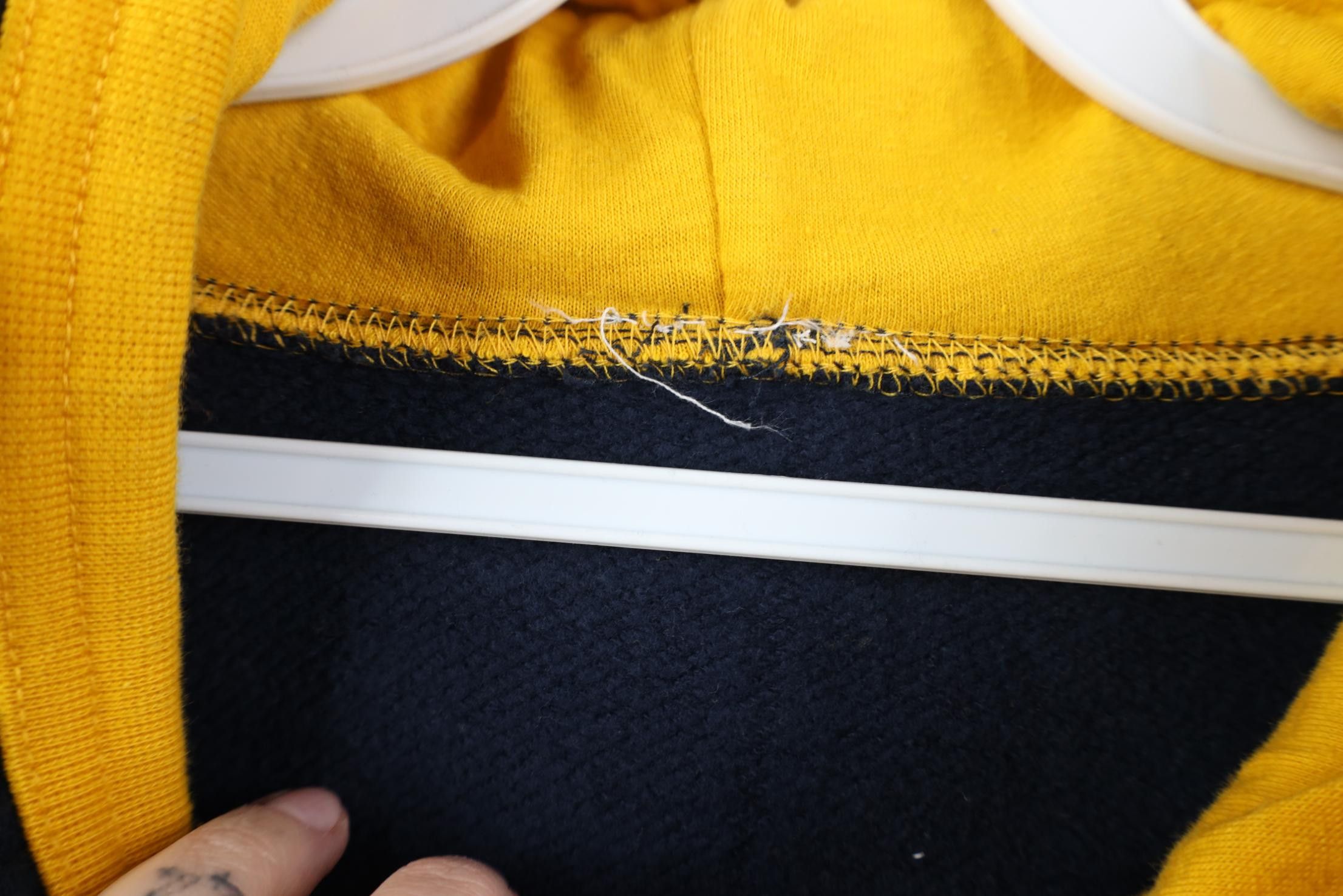 Vintage Vintage 90s Y2K Baseball Hoodie Sweatshirt Striped Blue Size US L / EU 52-54 / 3 - 9 Thumbnail