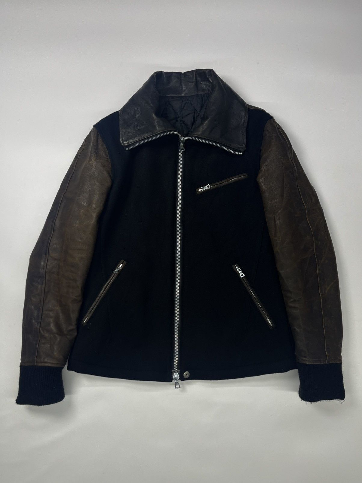 Isamu Katayama Backlash ISAMU KATAYAMA BACKLASH AW13 jacket Wool x Buffalo Leather Size US M / EU 48-50 / 2 - 1 Thumbnail
