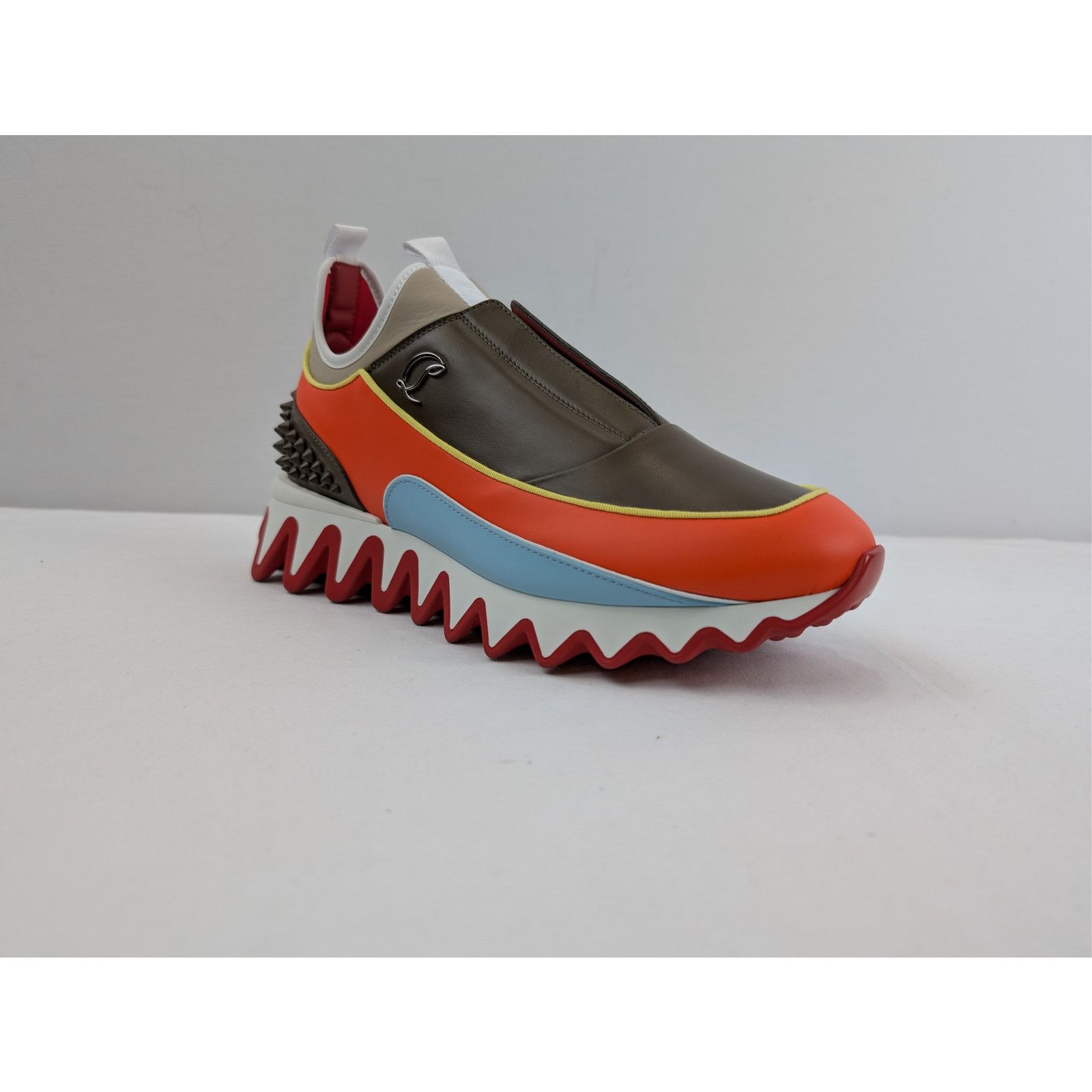 Christian Louboutin o1rshd1 Sharkyloub SP Spikes Flat Shoe Sneakers Multicolor Size US 10 / EU 43 - 2 Thumbnail