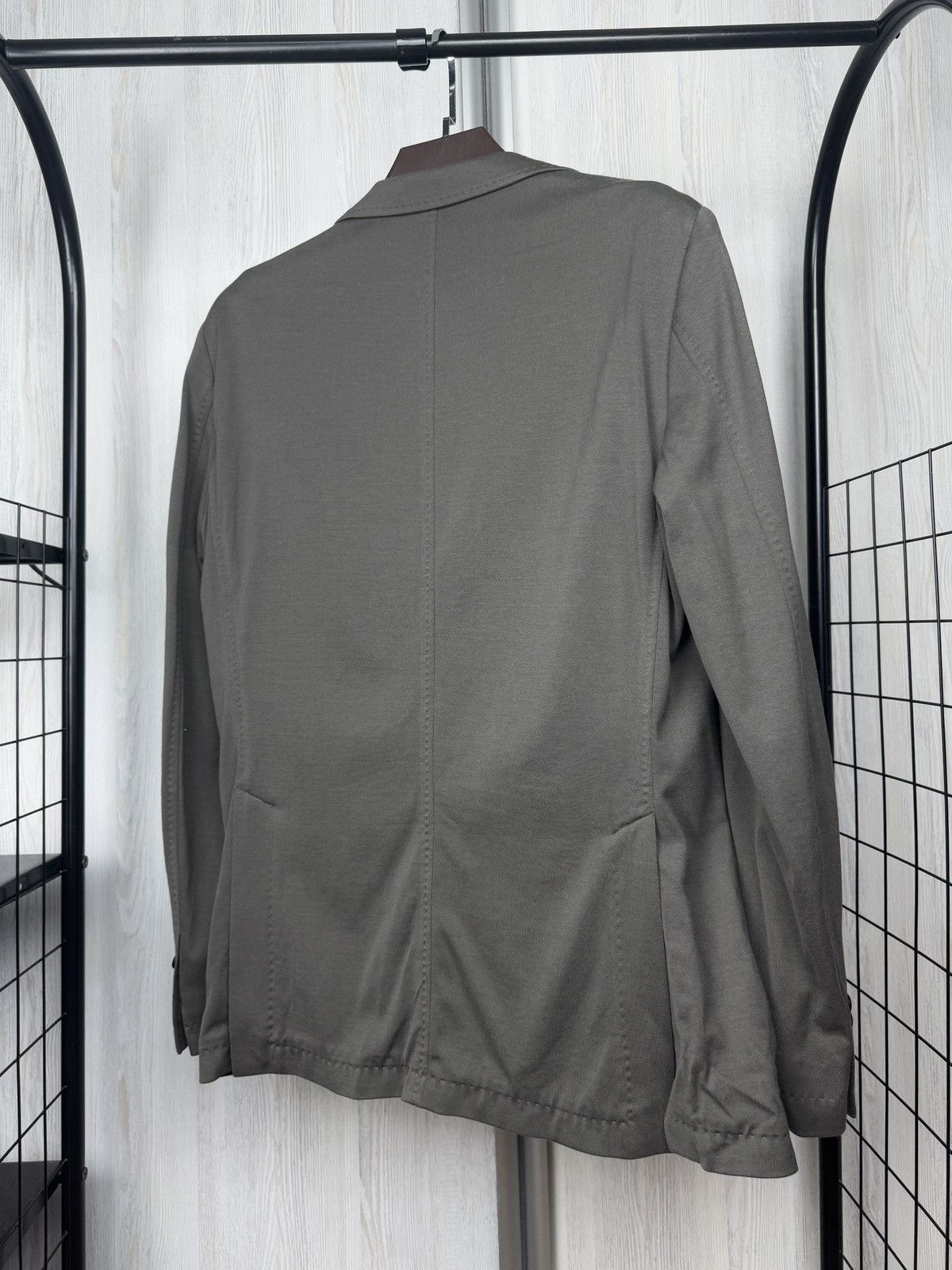 Paoloni Paoloni grey cotton unlined lightweight blazer Size 42R - 7 Thumbnail