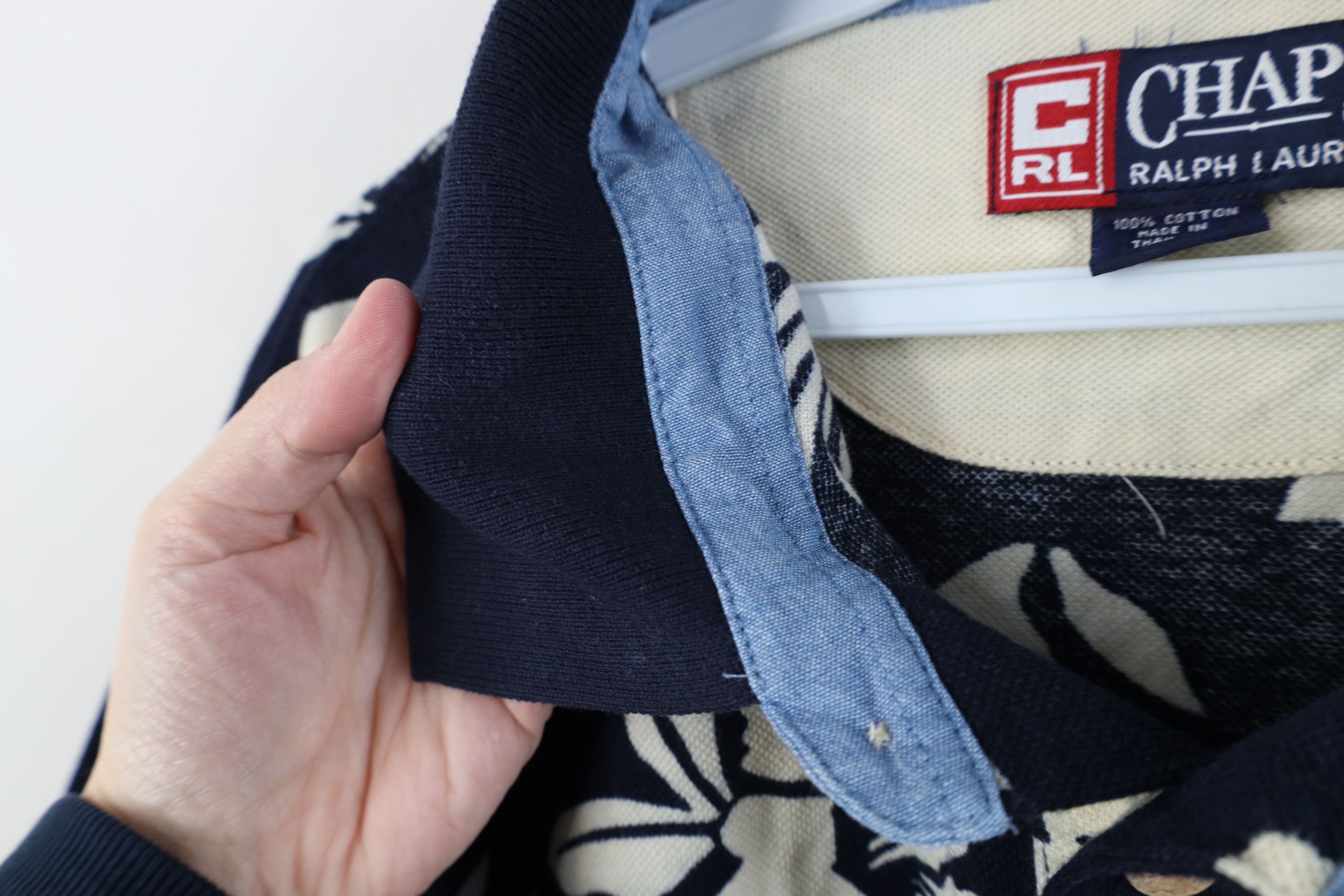 Ralph Lauren Vintage 90s Chaps Ralph Lauren Hawaiian Golf Polo Shirt Blue Size US XL / EU 56 / 4 - 7 Thumbnail