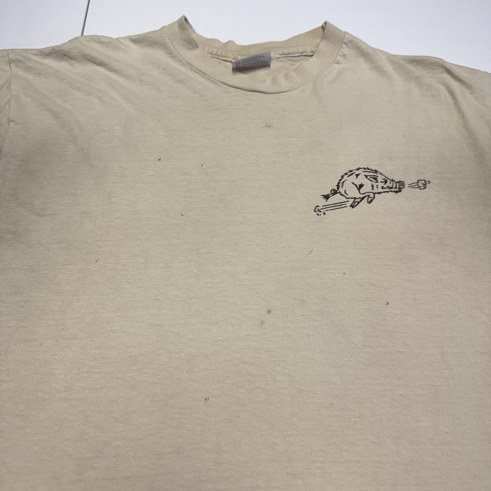 Vintage Vintage 90s Hogs Breath Inn T Shirt Mens XL 21.5x26.5 Tan Sh Size US XL / EU 56 / 4 - 6 Thumbnail