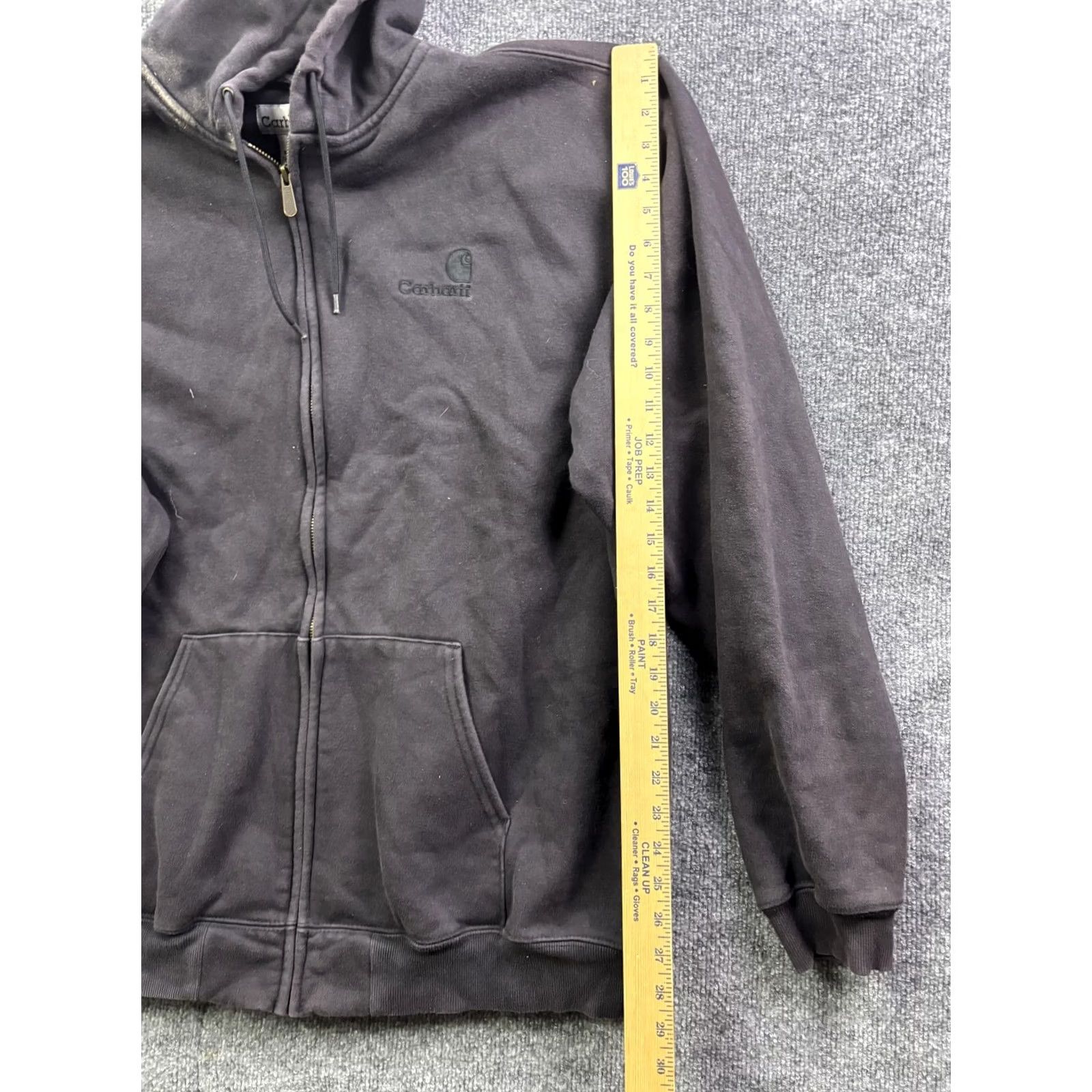 Carhartt Carhartt Hoodie Mens 2XLT Black Full Zip Fleece Sweatshirt Logo Chest K185 Size US XXL / EU 58 / 5 - 4 Thumbnail