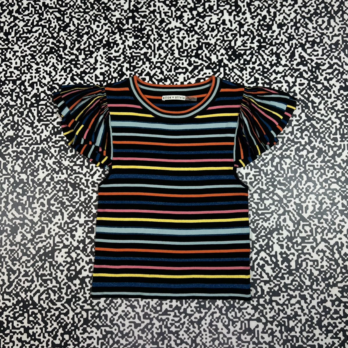 Alice + Olivia Vintage Y2K Alice + Olivia Striped Retro Luxury Tank Top Size M / US 6-8 / IT 42-44 - 4 Thumbnail