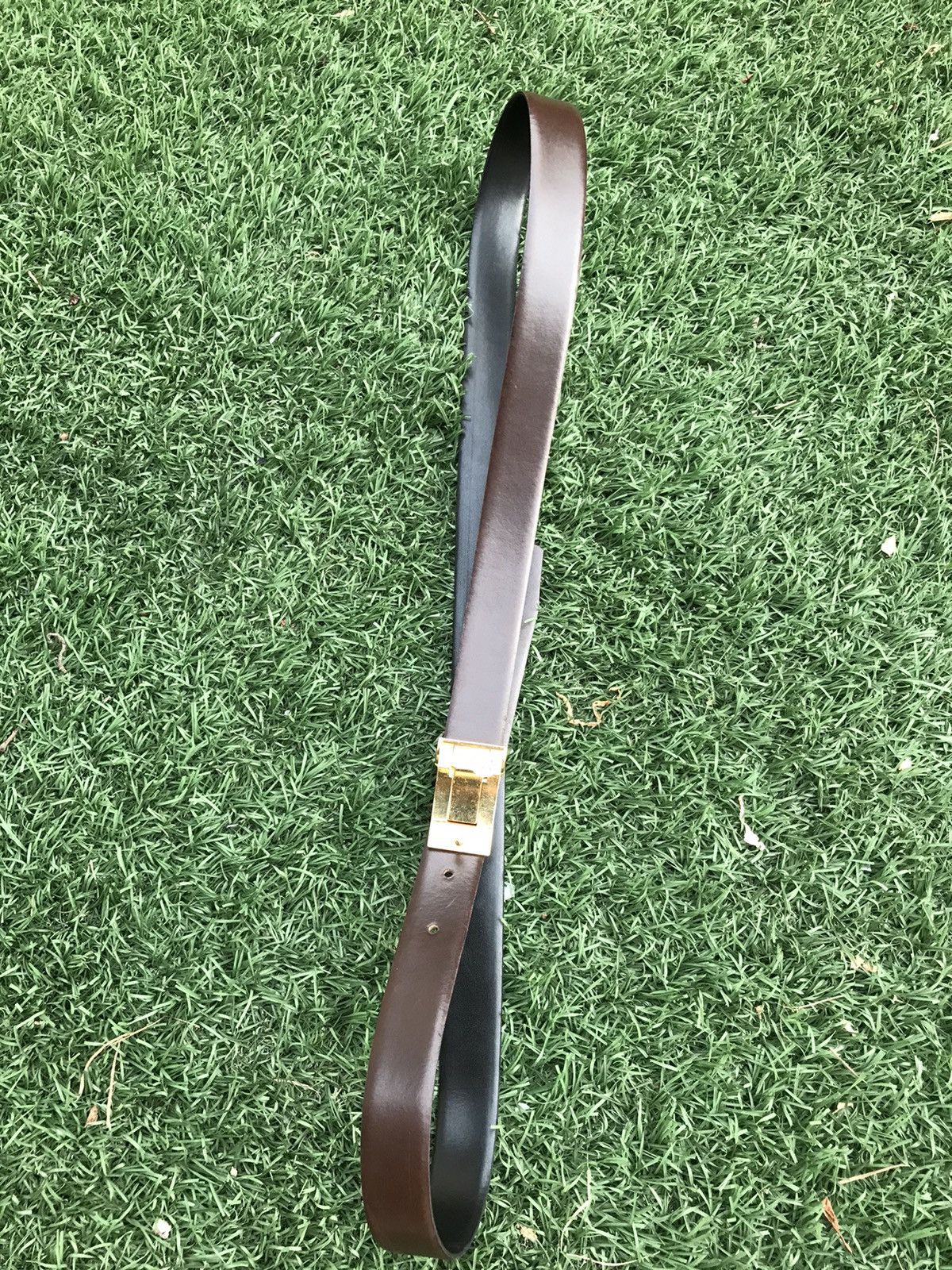 Dior Christian Dior Reversible Leather belt Size 42 Brown black Size 42 - 9 Thumbnail