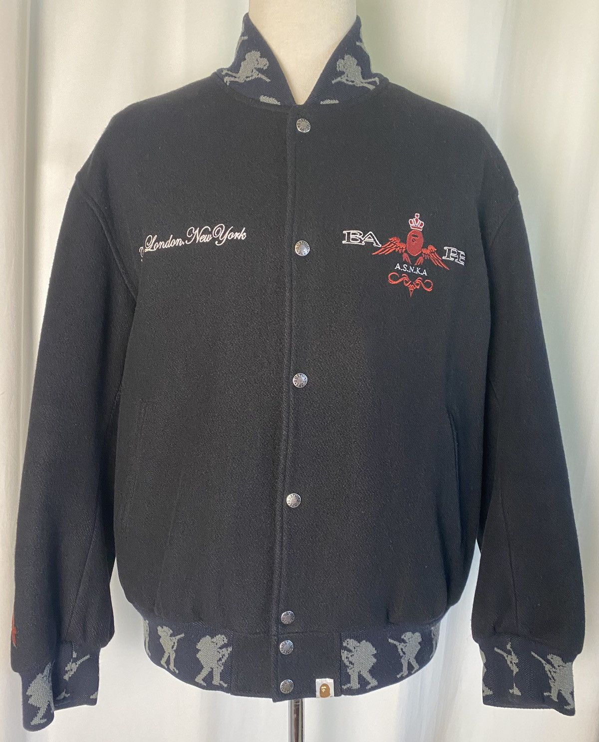Bape Vintage Bape Stash Varsity Bomber Embroidered Jacket 2005 XL Size US XL / EU 56 / 4 - 2 Thumbnail