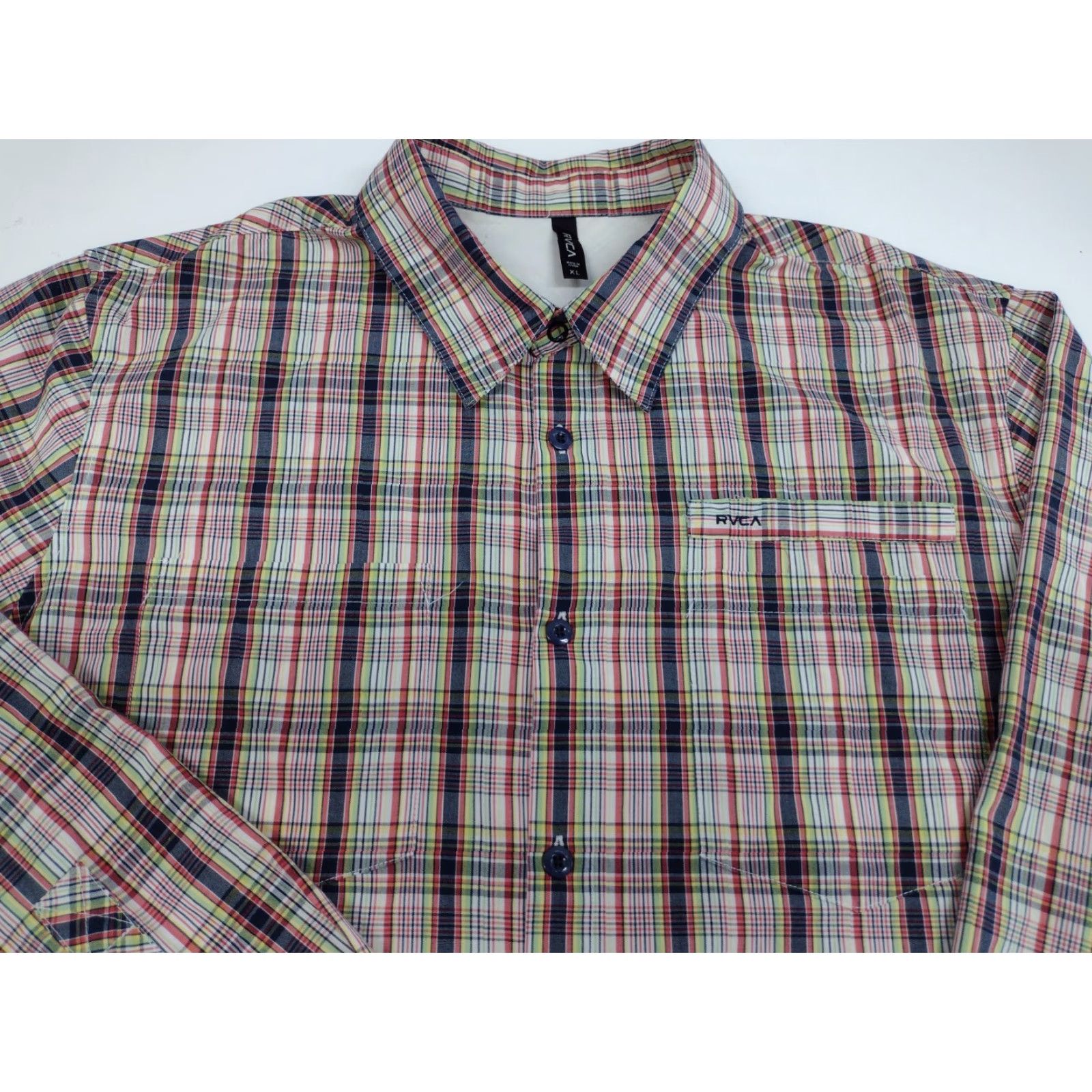 RVCA RVCA Men’s Long Sleeve Snap Button Up Shirt XL Multicolor Plaid Shirt One Word: Button-Up (RVCA) Men’s Shirt Size US XL / EU 56 / 4 - 2 Thumbnail