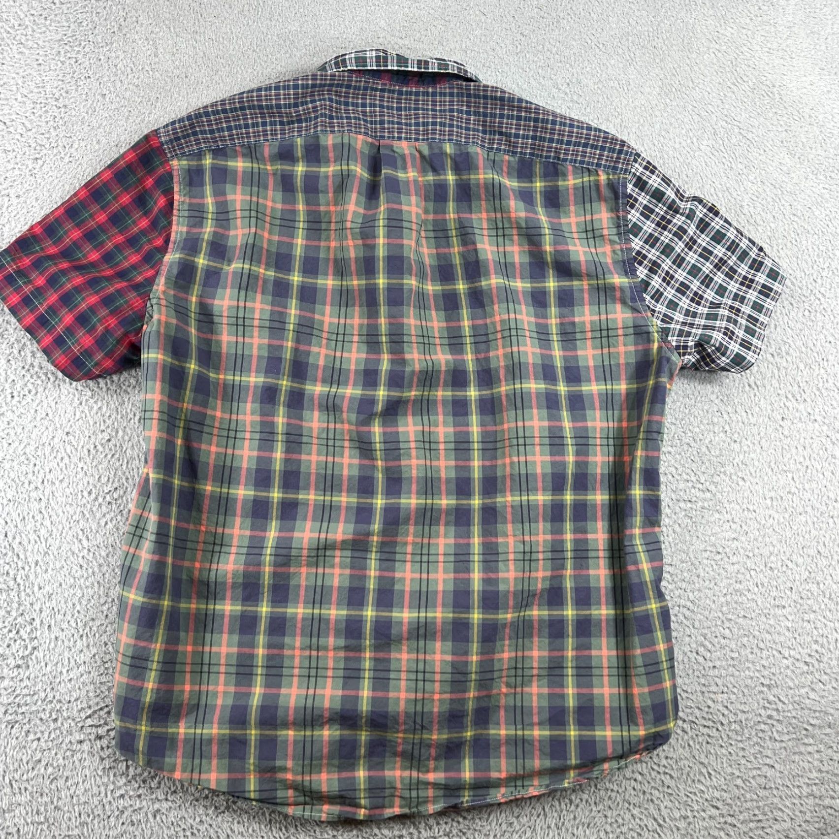 J.Crew J.CREW Button-Up Shirt XL Mens Plaid Cotton Ivy Patchwork Ivy Mix & Match Classic Wash Pocketed Short Sleeve Multi color Seasonal Classic 90s? Size US XL / EU 56 / 4 - 6 Thumbnail