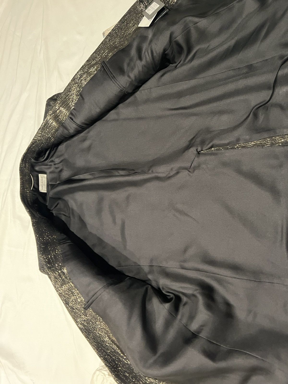 Saint Laurent Paris Saint Laurent men’s gold metal blazer. 58/48. $3590 Size 48R - 5 Thumbnail