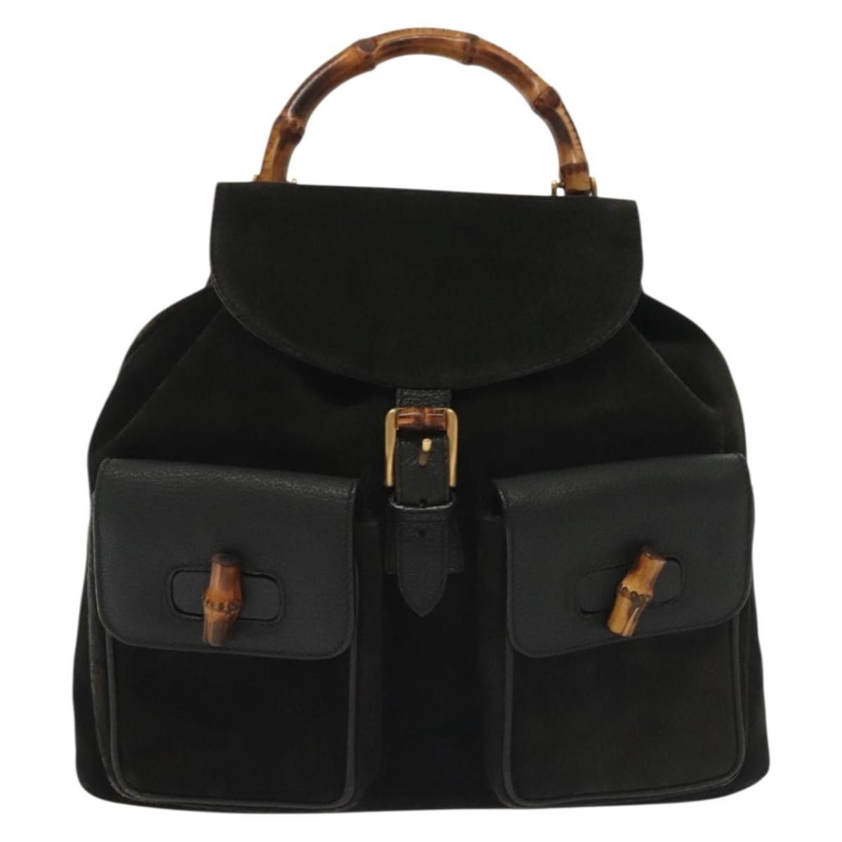 Gucci Gucci Bamboo Tassel Backpack Suede Size ONE SIZE - 1 Thumbnail