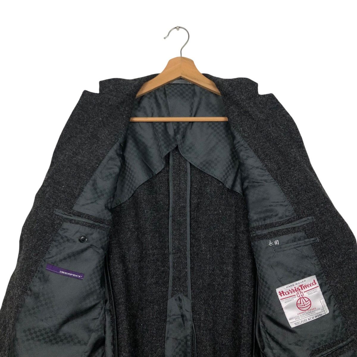Harris Tweed 📌Vintage Wool Jacket Hand Woven Harris Tweed Herringbone Size US L / EU 52-54 / 3 - 15 Thumbnail