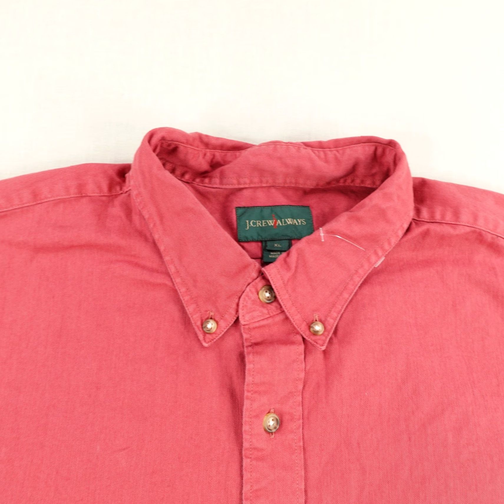 J.Crew VINTAGE J.CREW Men's Shirt XL Red Cotton Button-Up Long Sleeve Casual Preppy Classic Size US XL / EU 56 / 4 - 2 Thumbnail
