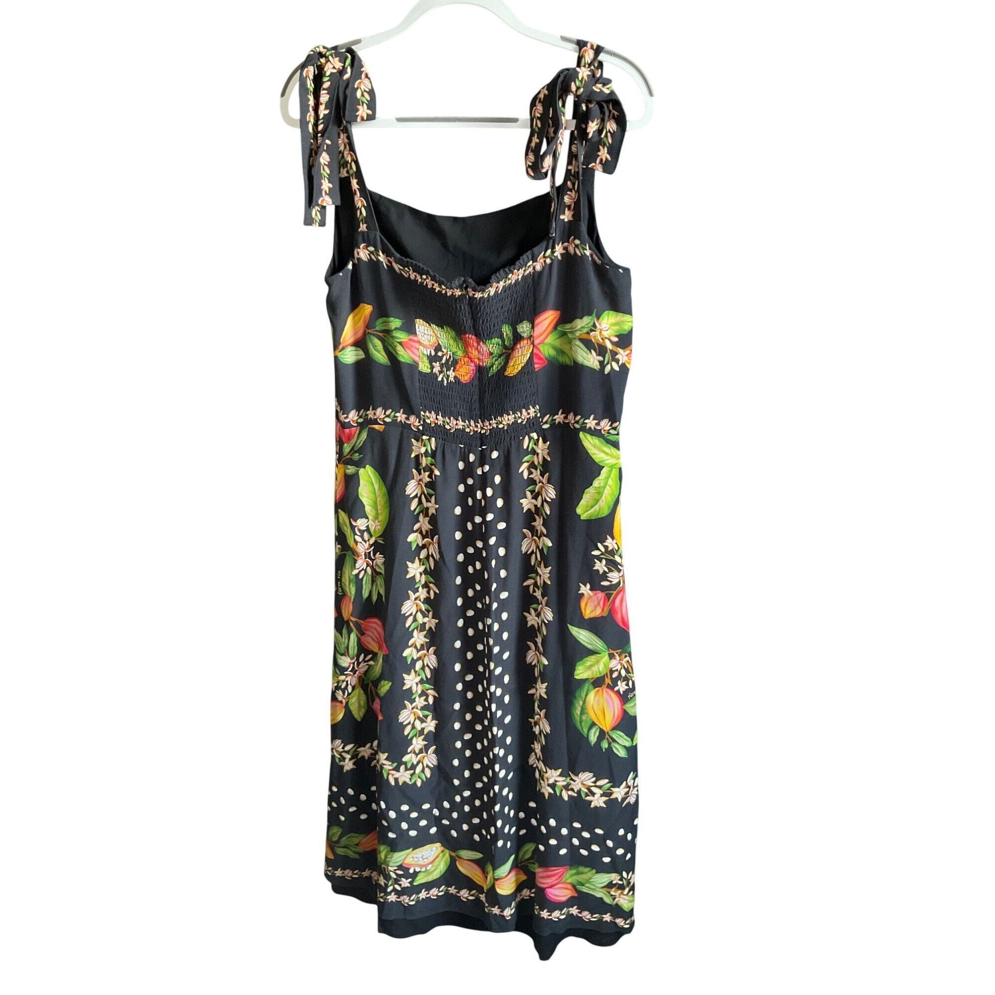 Sezane RARE SEZANE farm Rio Kleid Dorotha black yellow green mididr Size XS / US 0-2 / IT 36-38 - 3 Thumbnail