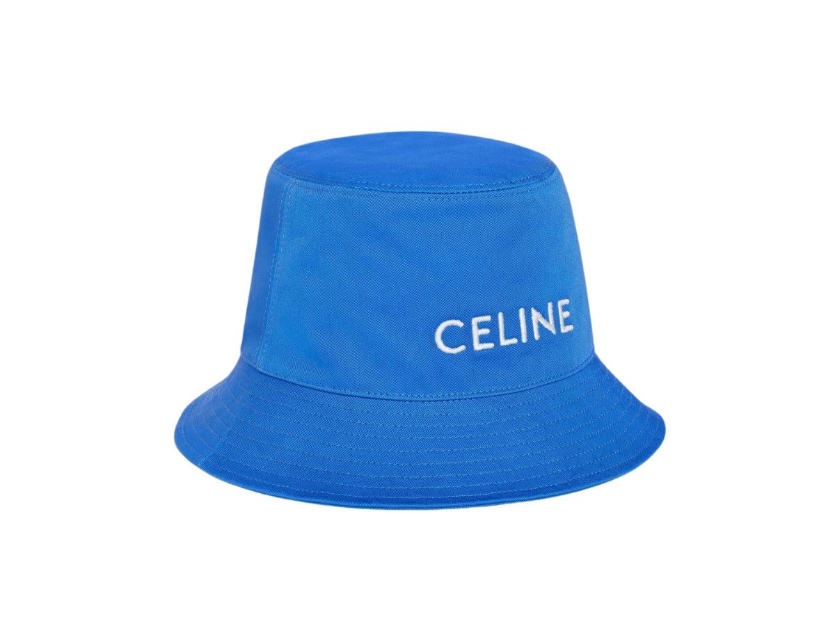 Celine o1w1db10525 Size : OS / 2AU3B9 Celine Bucket Hat in Blue Size ONE SIZE - 2 Thumbnail