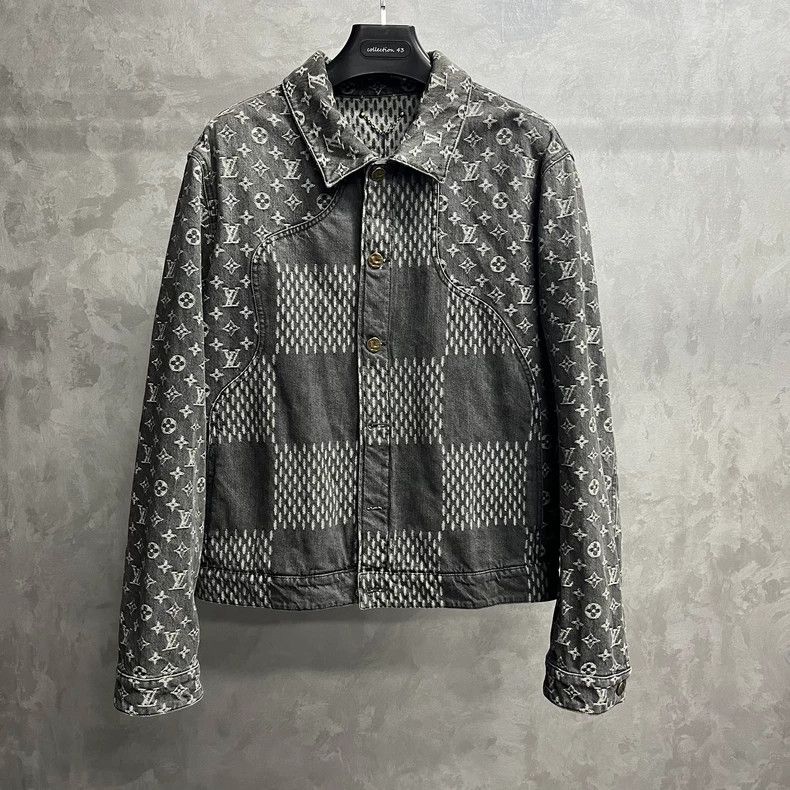 Louis Vuitton Louis Vuitton Black Denim Jacket Nigo Design Size US L / EU 52-54 / 3 - 1 Thumbnail