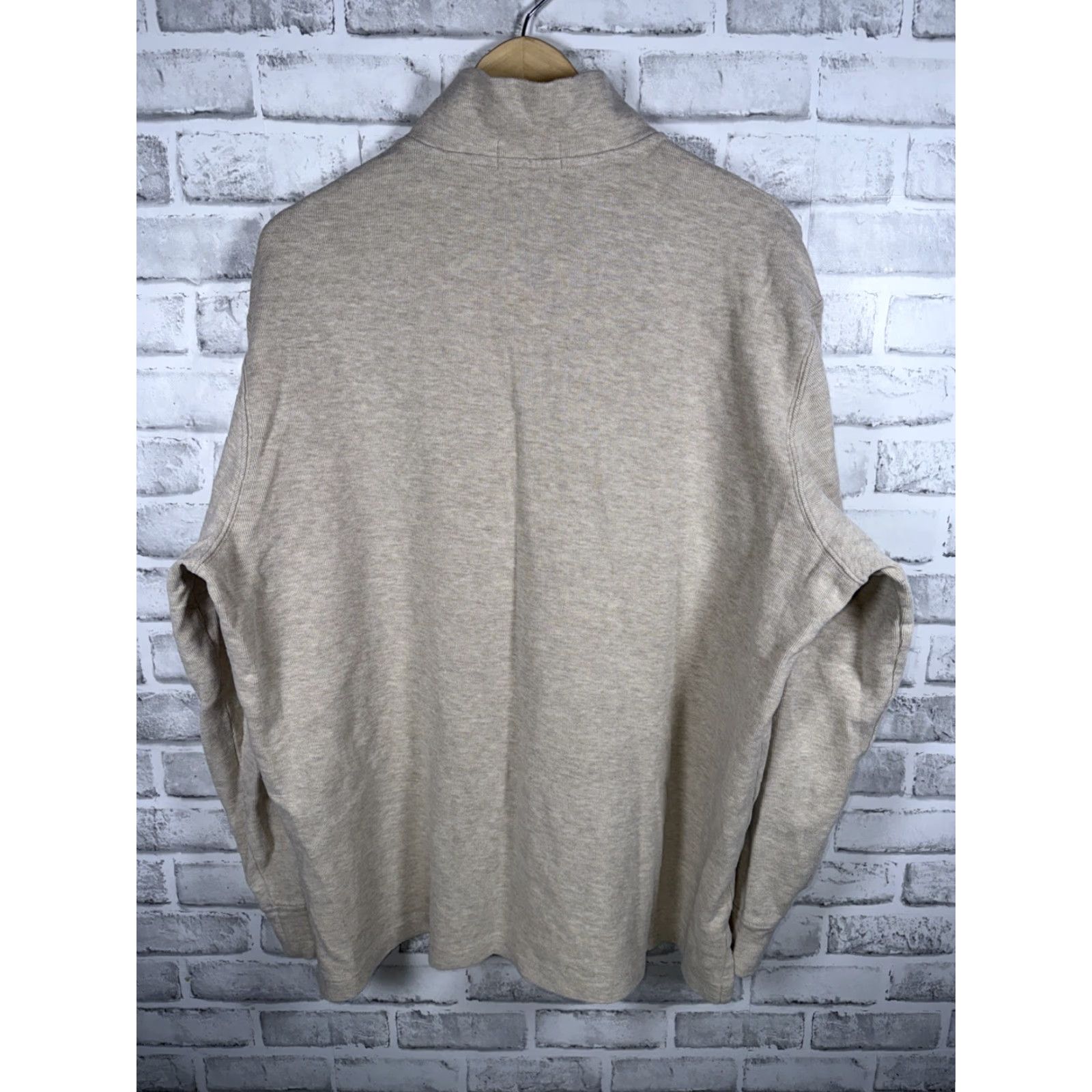 Polo Ralph Lauren Polo Ralph Lauren Sweater Beige Estate Rib Mock Neck Quarter Zip Mens XL Pullover Embroidered Logo Zipper Classic Preppy Country Club Minimalist Size US XL / EU 56 / 4 - 7 Thumbnail