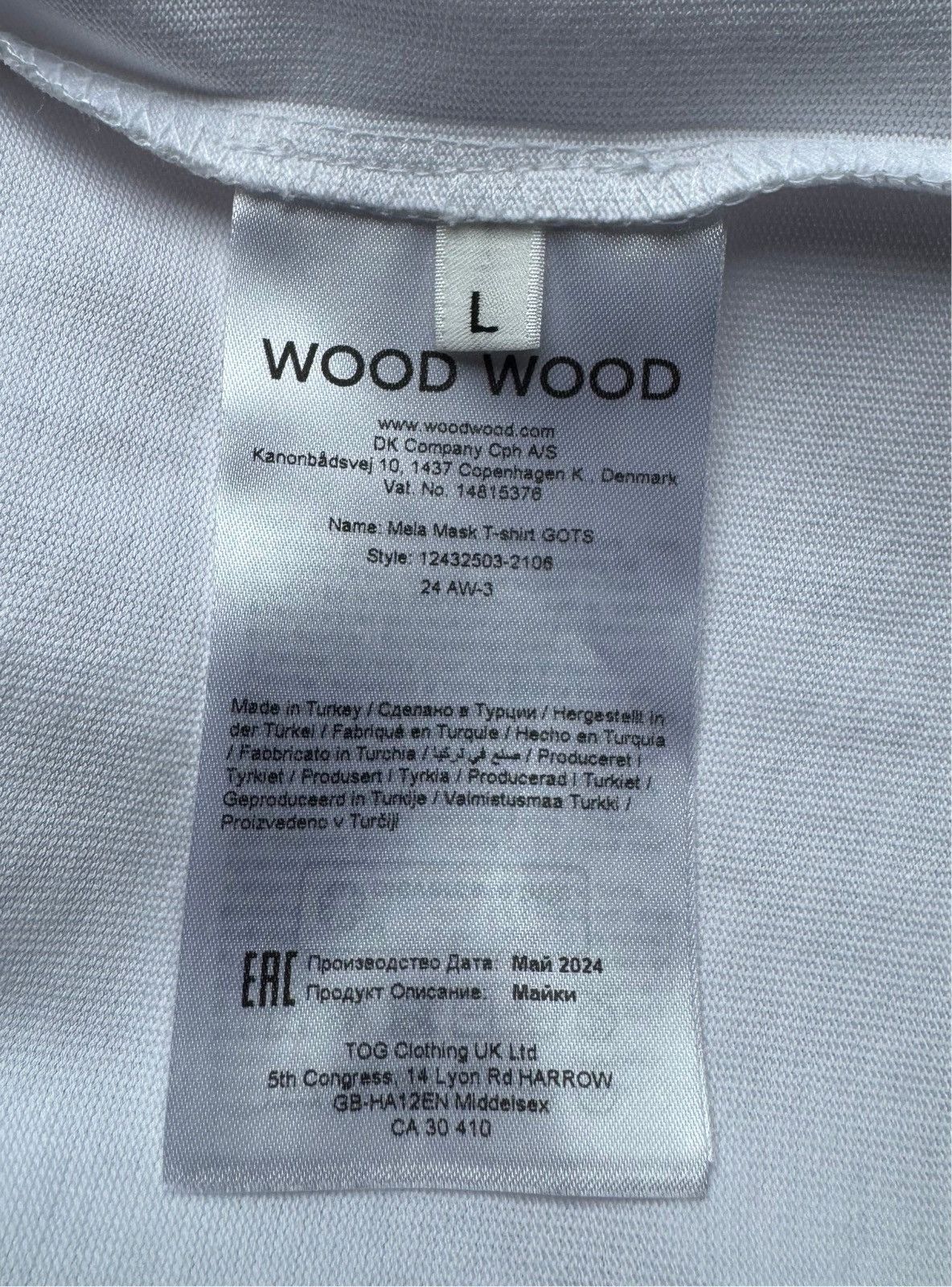 Wood Wood T-shirt Wood Wood Size US L / EU 52-54 / 3 - 7 Thumbnail