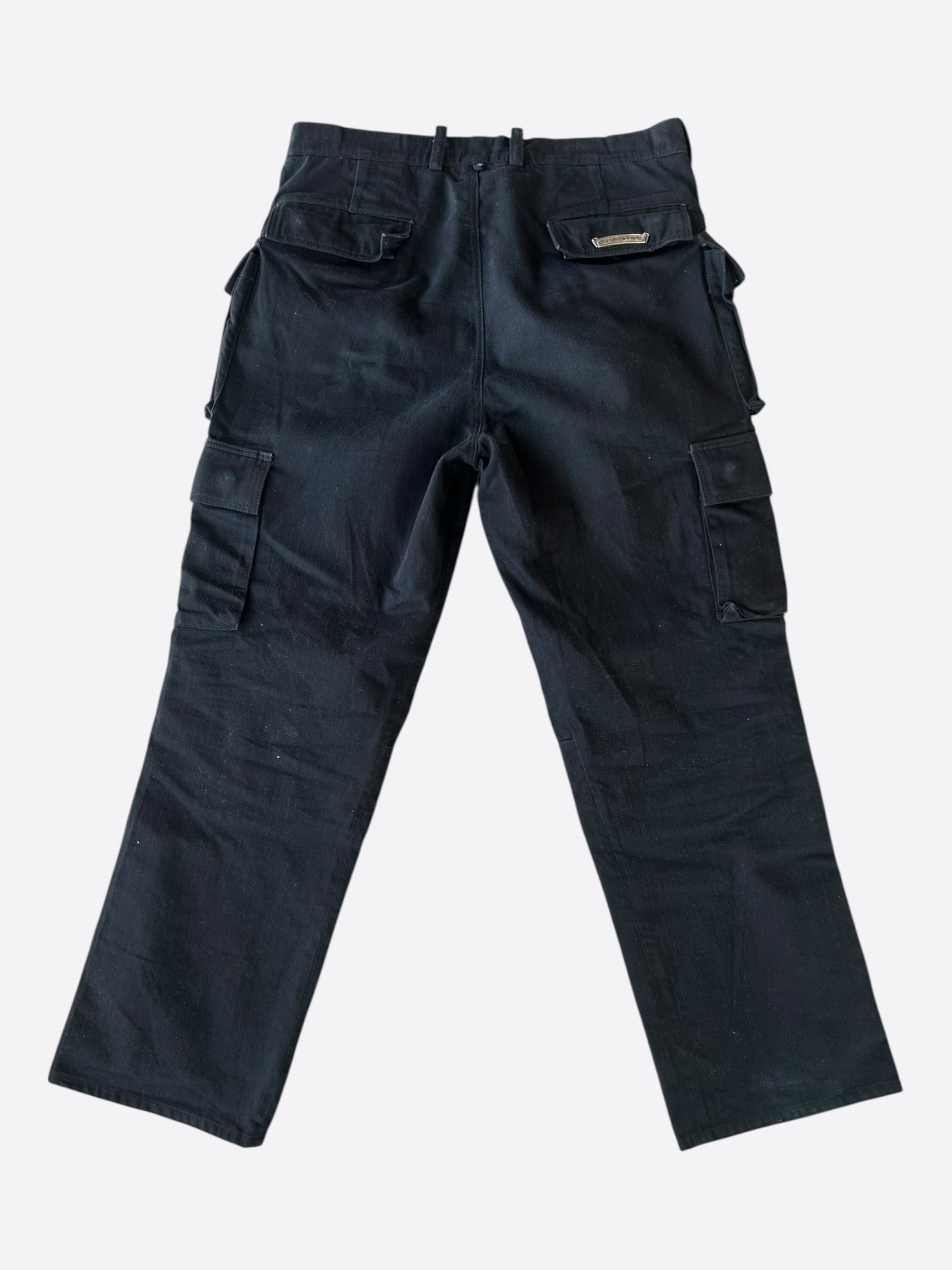 Chrome Hearts Chrome Hearts Black Fleur Cargo Pants Size US 33 - 2 Thumbnail