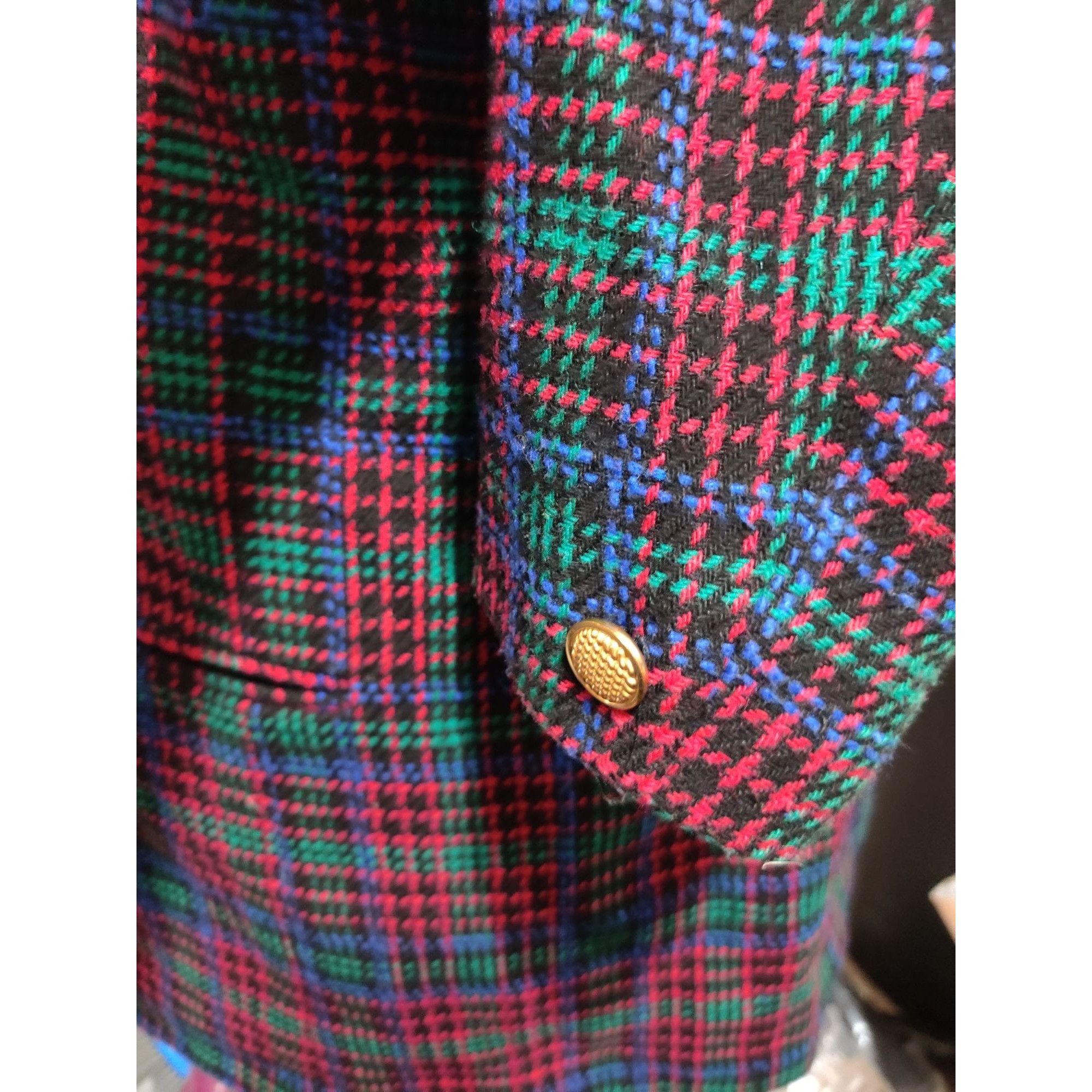 Vintage Vintage Joan Leslie 18W Plus Size 90s Plaid Wool Blend Blaze Size XXL / US 16-18 / IT 52-54 - 6 Thumbnail