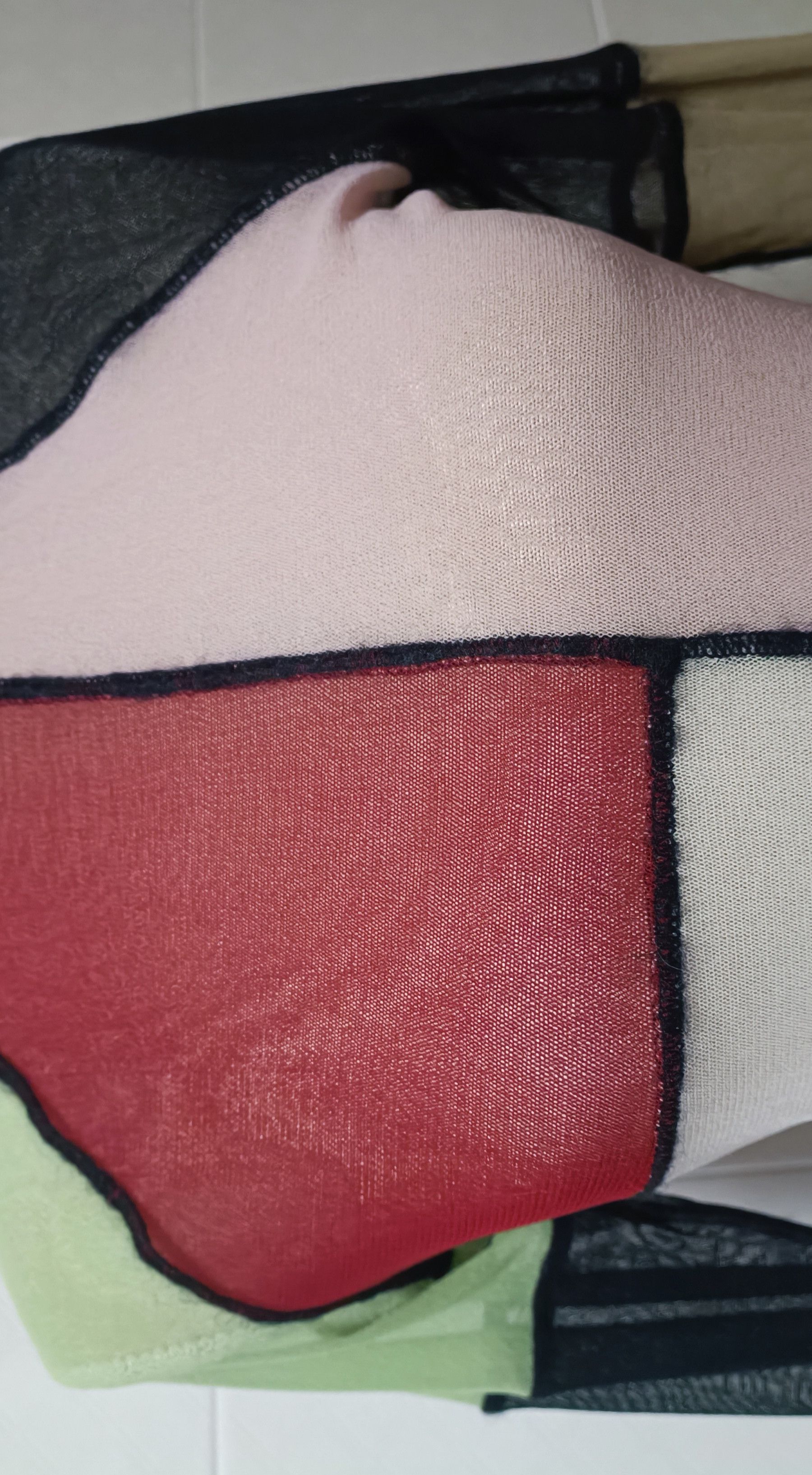 Jean Paul Gaultier 90's - color block turtleneck mesh top Size L / US 10 / IT 46 - 5 Thumbnail