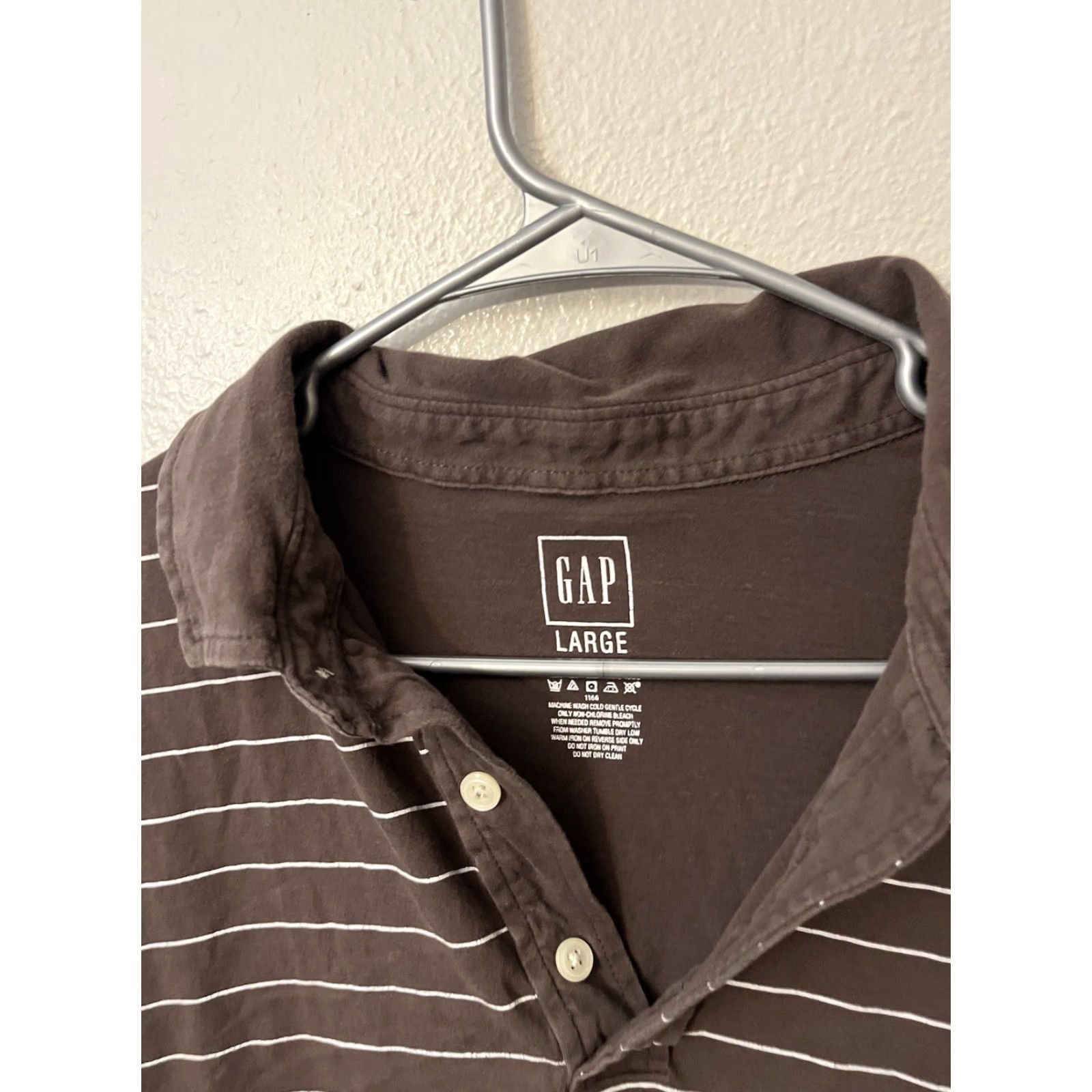 Gap Gap Polo Shirt Mens Size Large Brown Short Sleeve Casual Polo Size US L / EU 52-54 / 3 - 2 Thumbnail