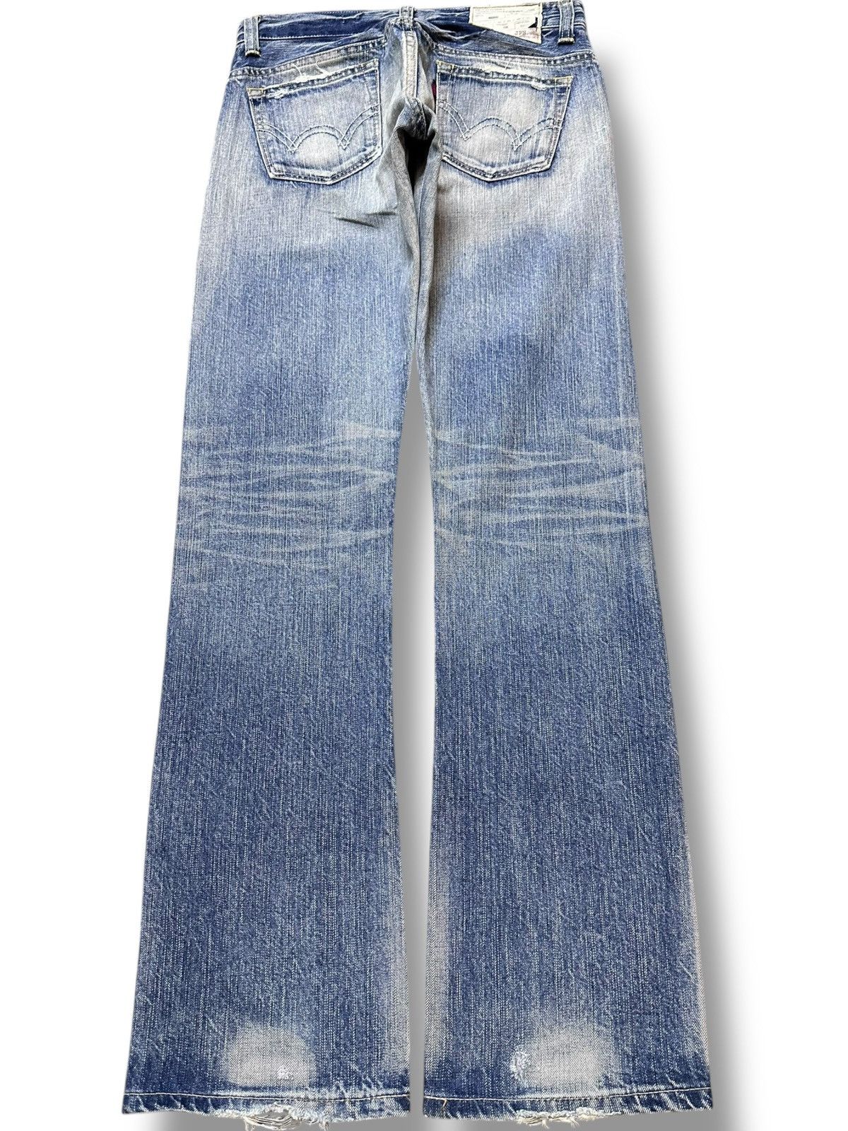 Edwin Vintage Edwin 503 Faded Wash Grunge Distressed Denim Size US 29 - 5 Thumbnail