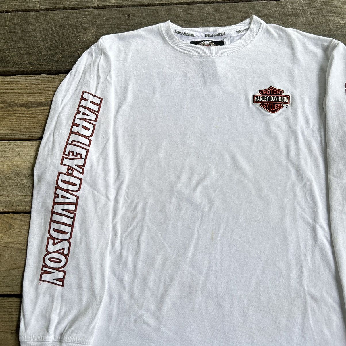 Harley Davidson Vintage Harley Davidson Embroidered Logo Long Sleeve T Shirt Size US XXL / EU 58 / 5 - 3 Thumbnail