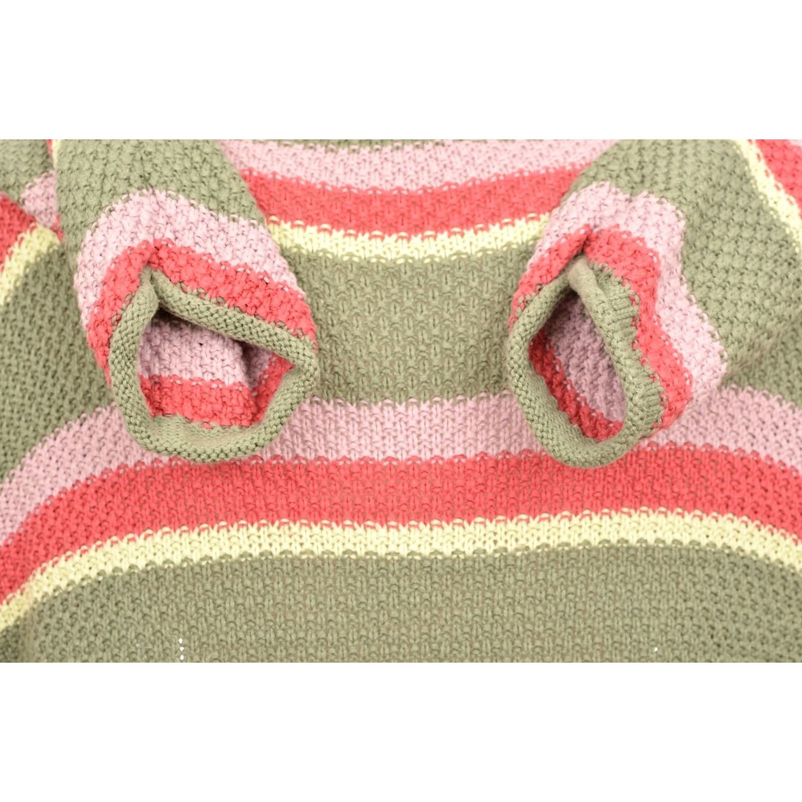 Vintage Sorgenfri Sylt Striped Hooded Cardigan XL Womens Knit Open Cotton Linen Blend Size XL / US 12-14 / IT 48-50 - 4 Thumbnail