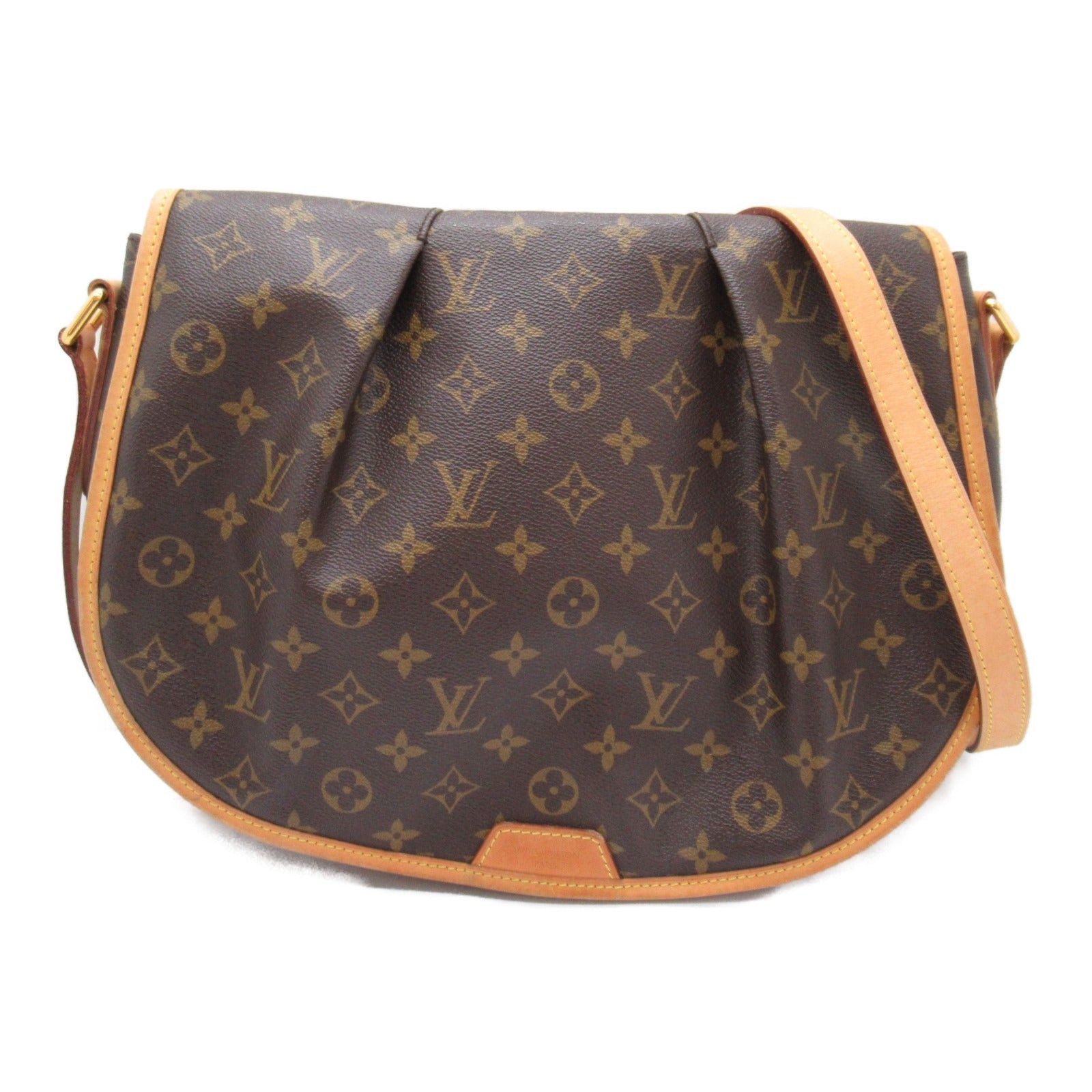 Louis Vuitton Menilmontane Mm Shoulder Bag Coated Canvas Monogram Brown
