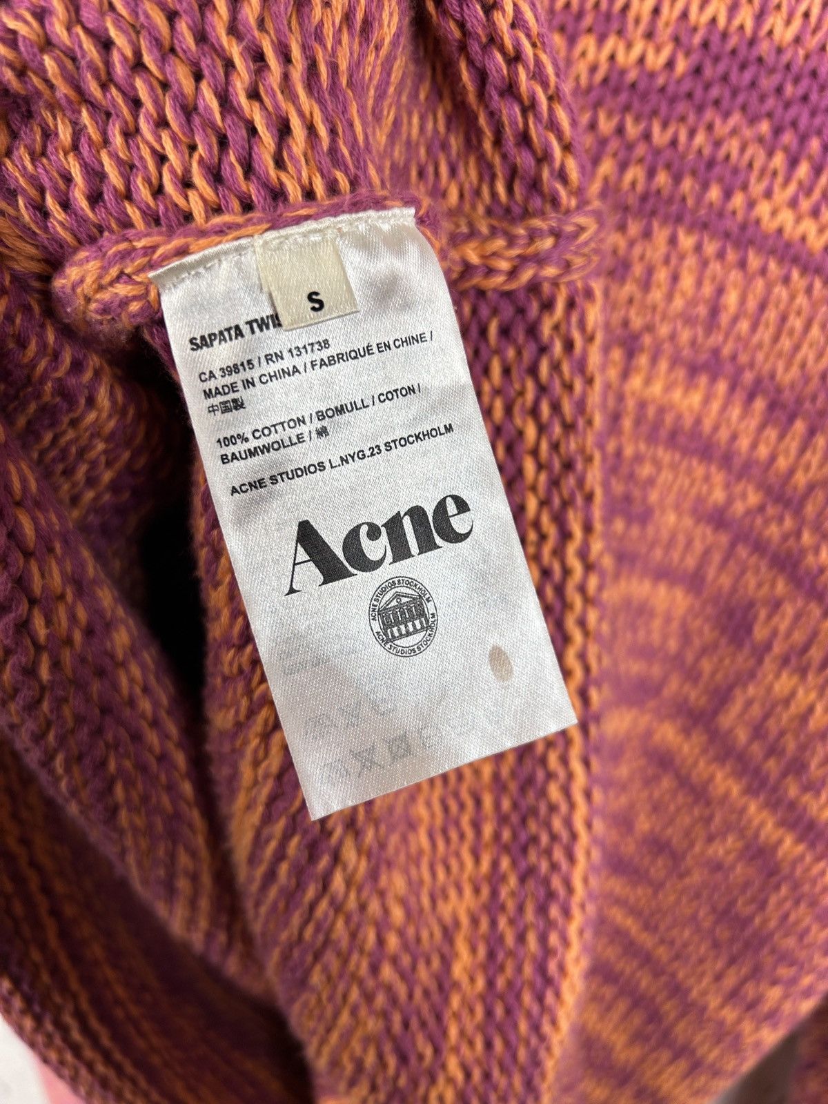 Acne Studios Acne Studios Sapata Twist PSS13 Multicolor Kntitwear Sweater Size S / US 4 / IT 40 - 6 Thumbnail
