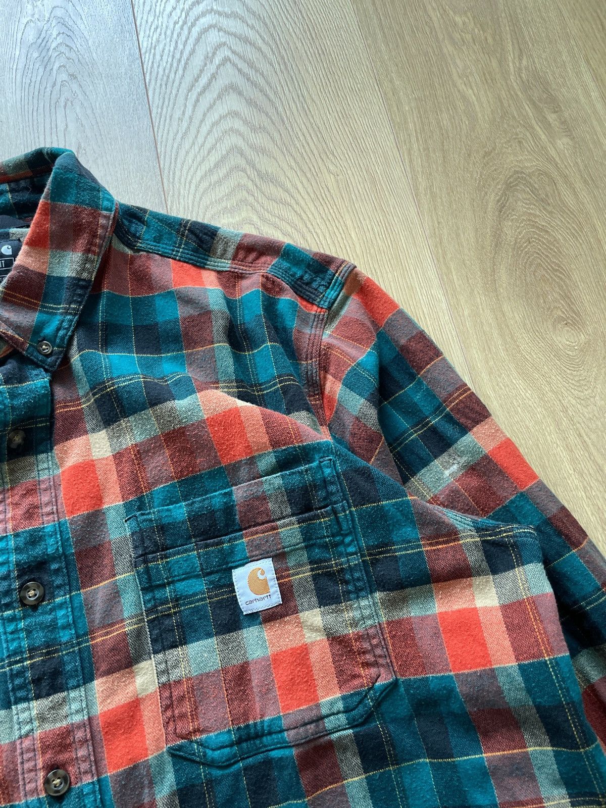 Carhartt Vintage Y2K Carhartt checkered Flannel Shirt Size US XL / EU 56 / 4 - 2 Thumbnail