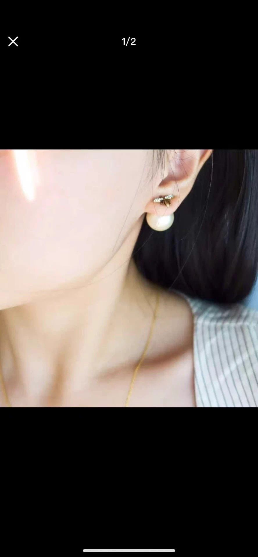 Dior Dior Bee Pearl Earrings New AK791 Size ONE SIZE - 8 Thumbnail