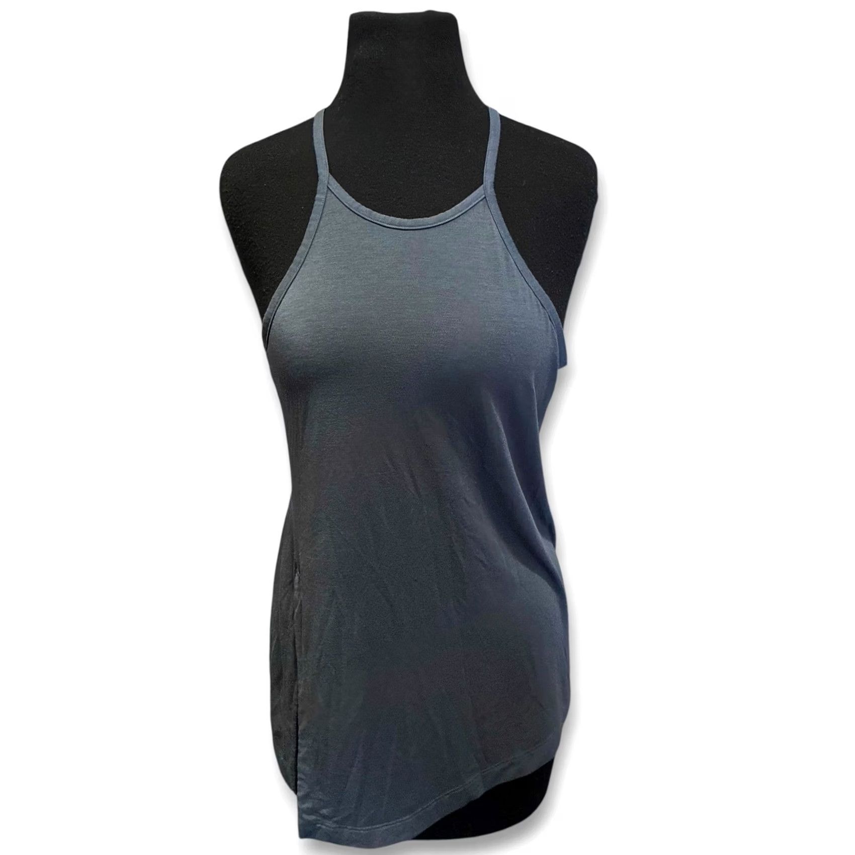 Athleta Athleta Tank Top Women's Medium Gray Racerback Breathable Side Slit Pullover Fitness Gym Yoga Run Athletic Size M / US 6-8 / IT 42-44 - 2 Thumbnail
