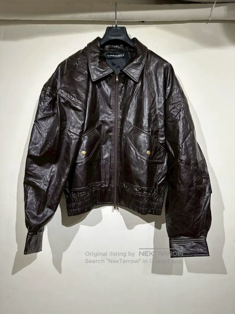 Y/Project Y/Project Size M Brown pleated leather coat Size US M / EU 48-50 / 2 - 1 Thumbnail
