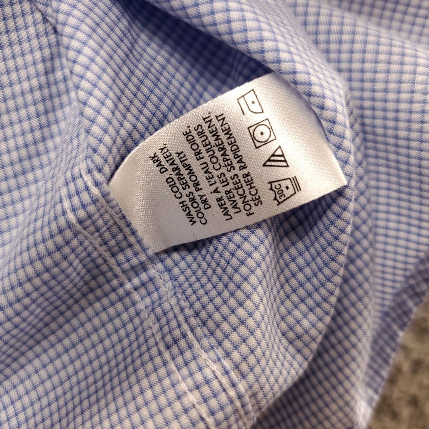 Calvin Klein Calvin Klein Dress Shirt Mens M Multi Gingham Non-Iron Cool Tech Button Up Size 40R - 6 Thumbnail