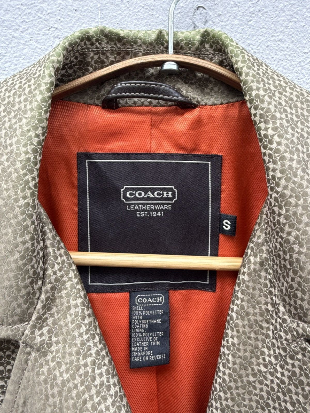 Coach COACH Iconic Brown Monogram Double Breasted Trench Coat Size S / US 4 / IT 40 - 3 Thumbnail