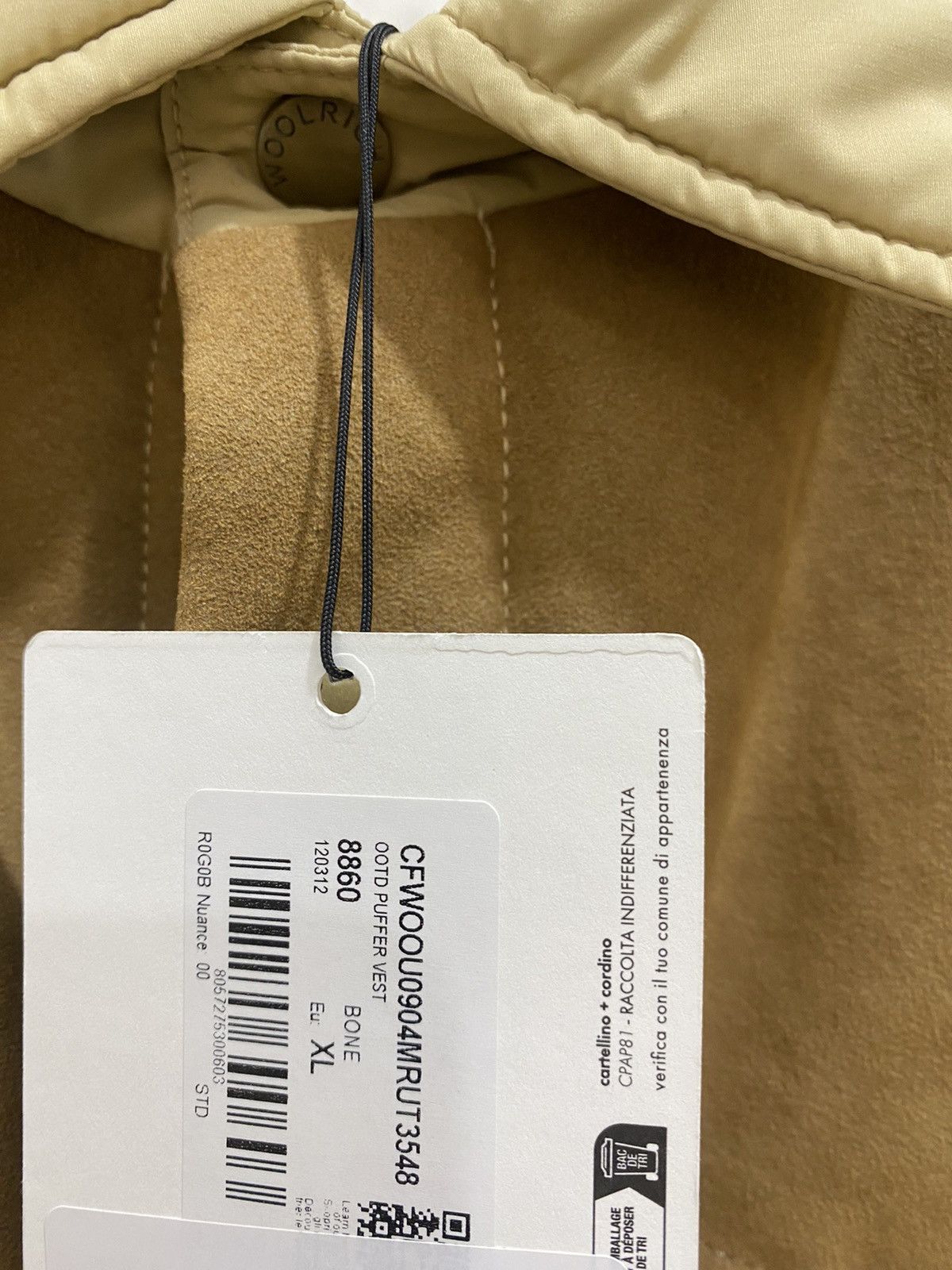 Woolrich Woolen Mills Woolrich Puffer Vest, size XL, beige/brown, new with tag. Size US XL / EU 56 / 4 - 4 Thumbnail