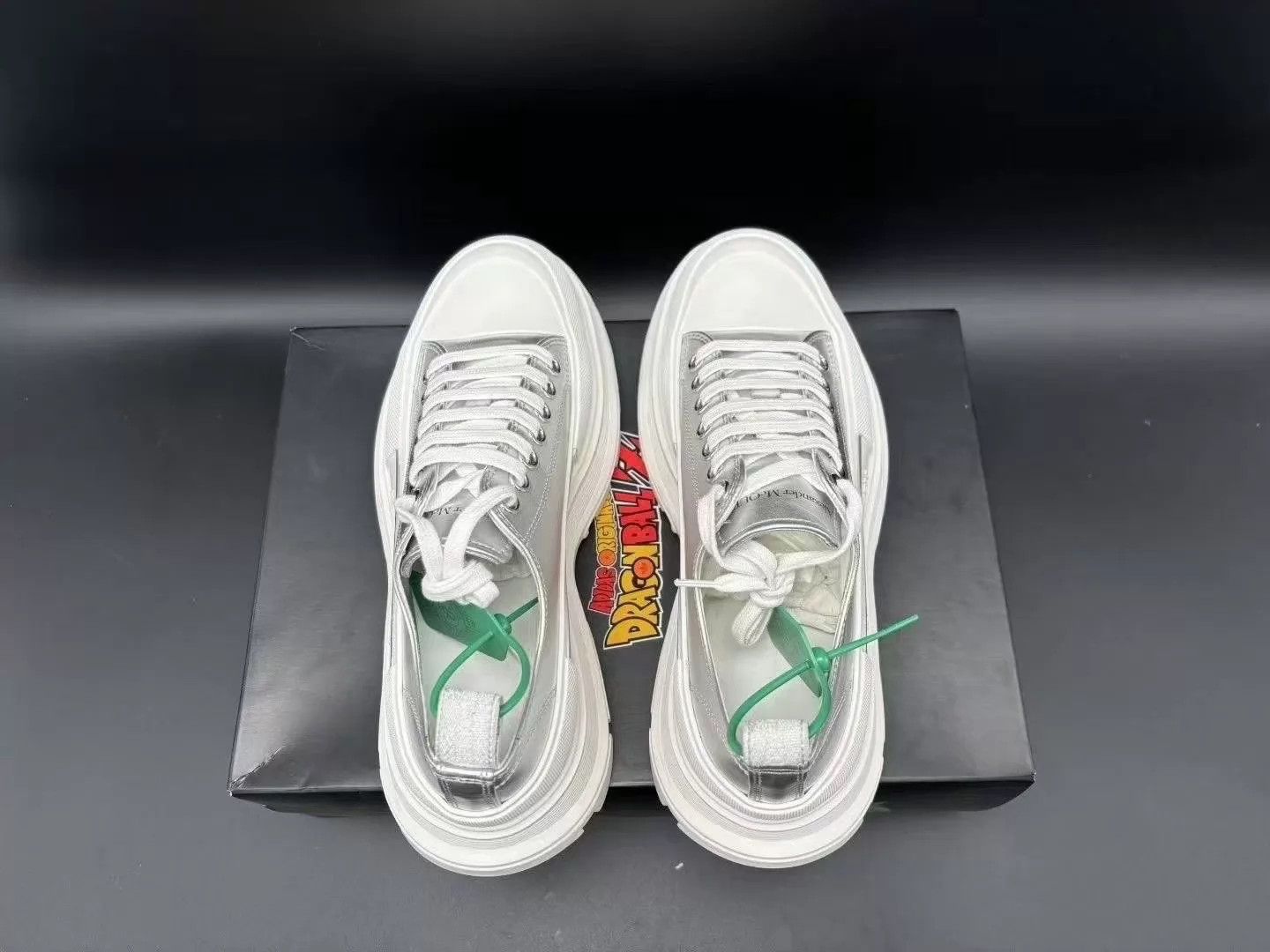 Alexander McQueen McQ Musika Men's Silver Lace-up Low-Top Platform 41.5 Mint Size US 8.5 / EU 41-42 - 4 Thumbnail
