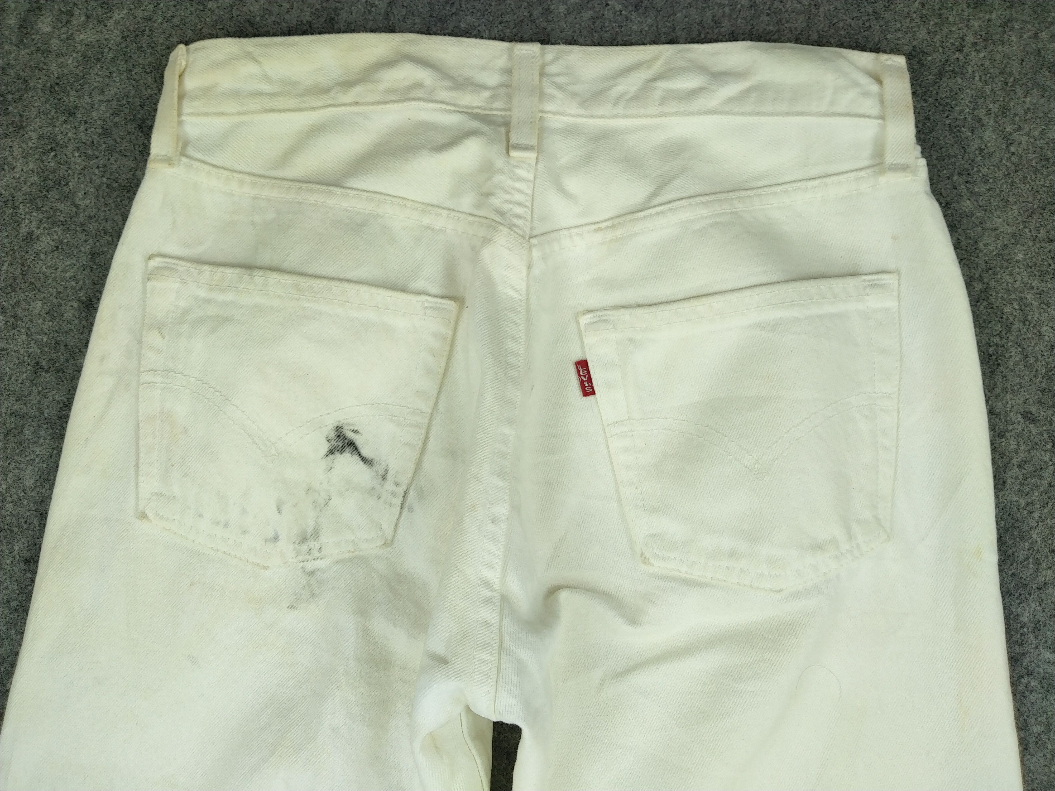 Levi's 90s White Vintage Levi's 501 Denim 27x31.5 -JN427 Size US 27 - 4 Thumbnail