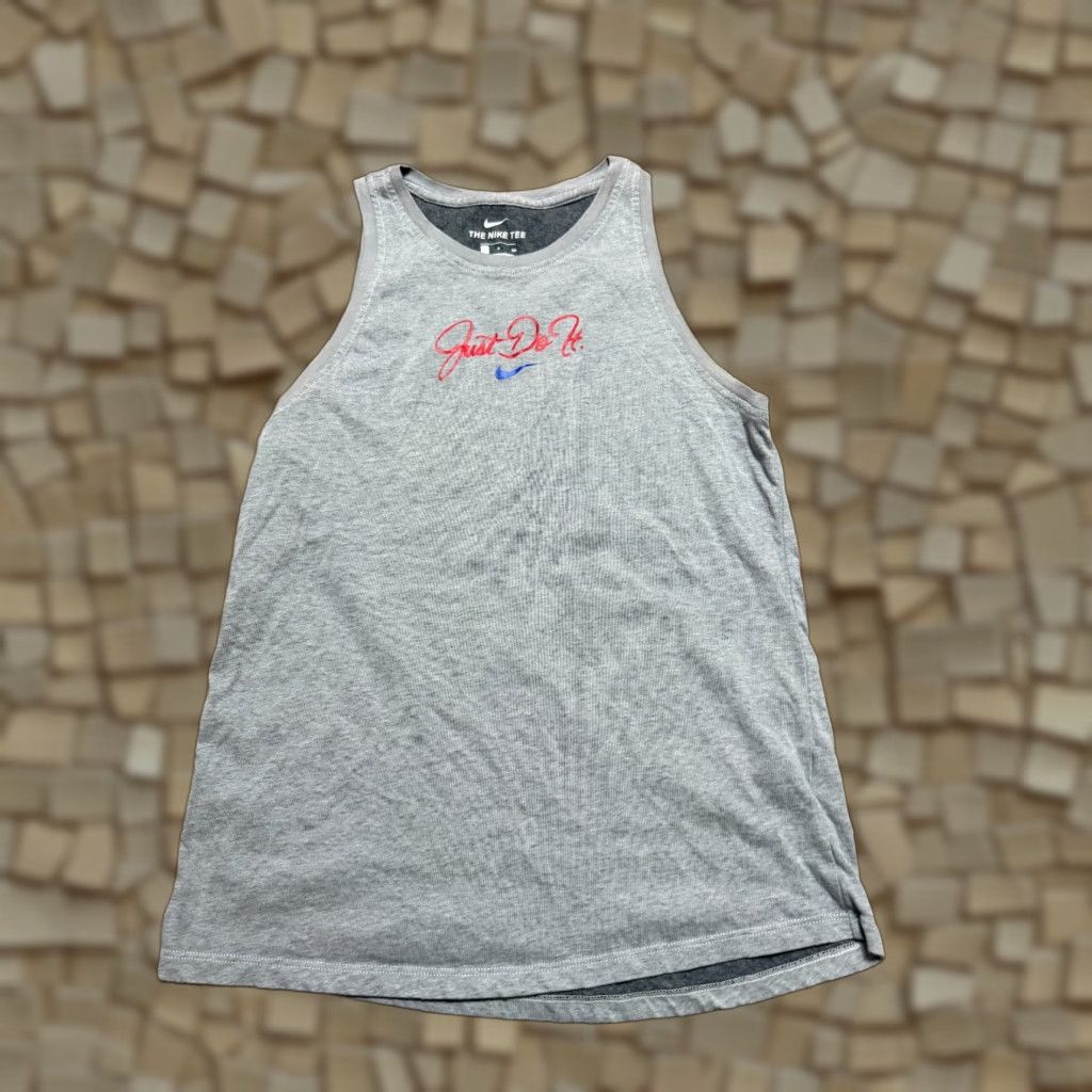 Nike Nike Tank Women Small Gray Athletic Wear Just do It Size S / US 4 / IT 40 - 1 Thumbnail